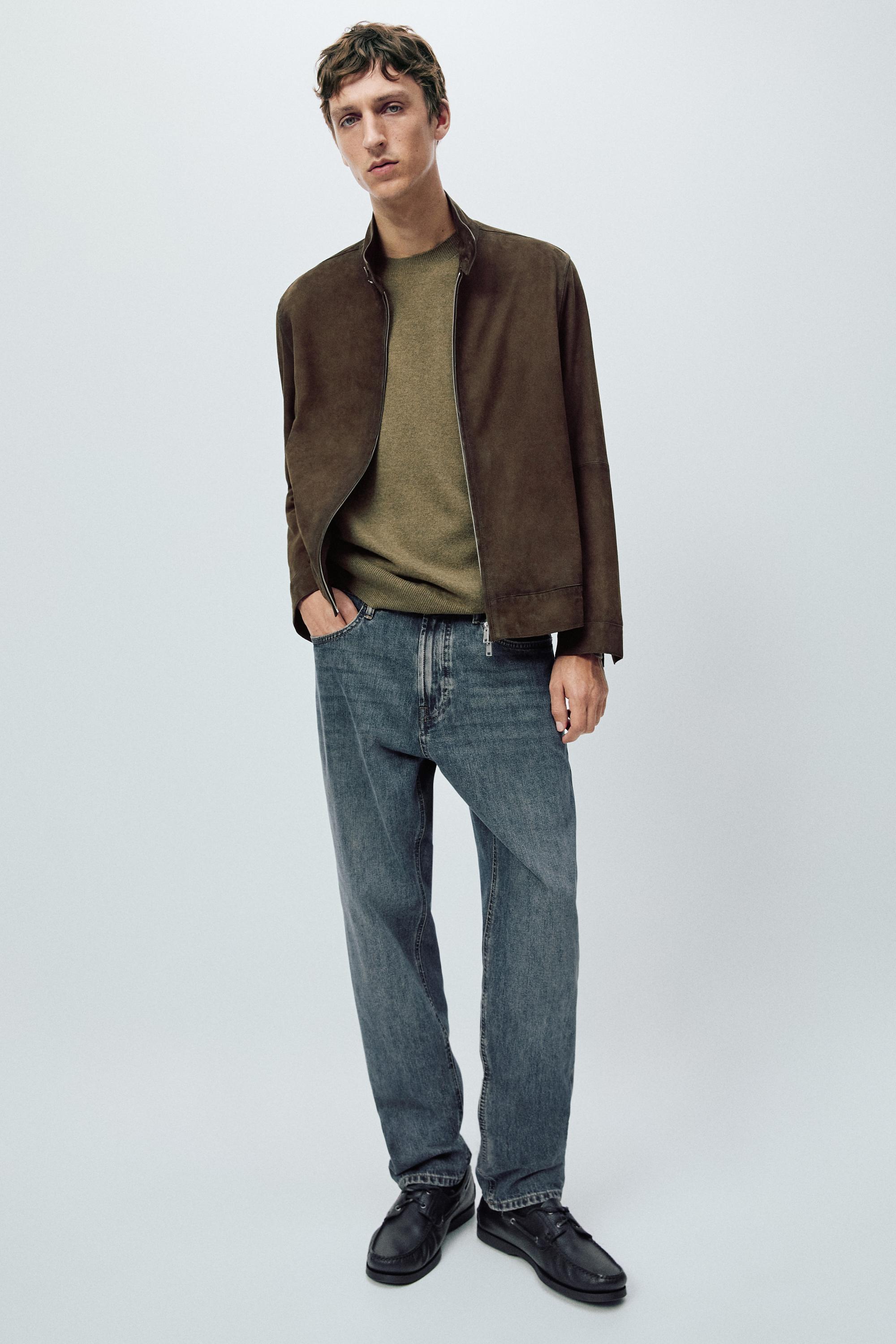 Suede leather jacket — Chocolate