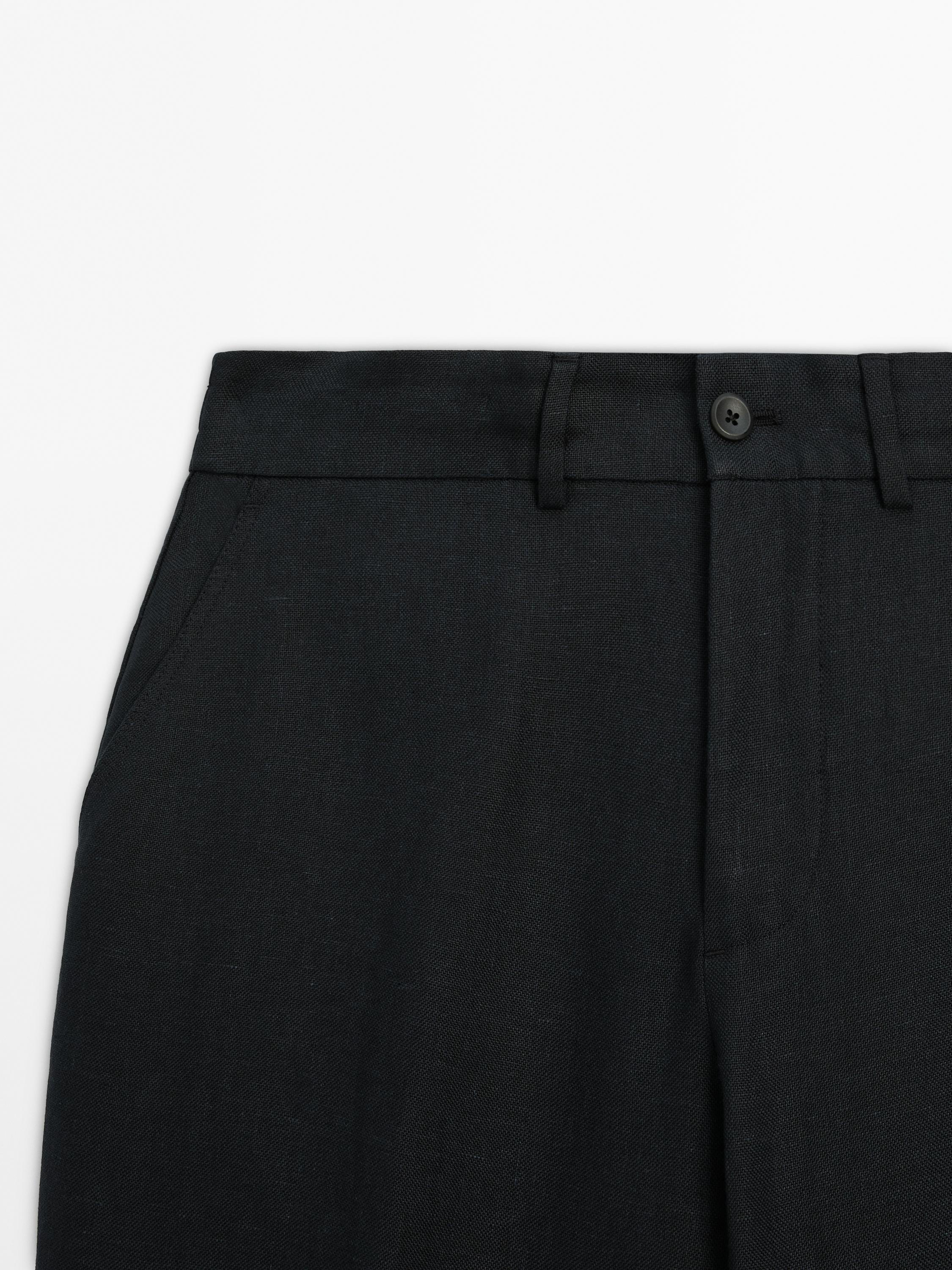 100% linen trousers