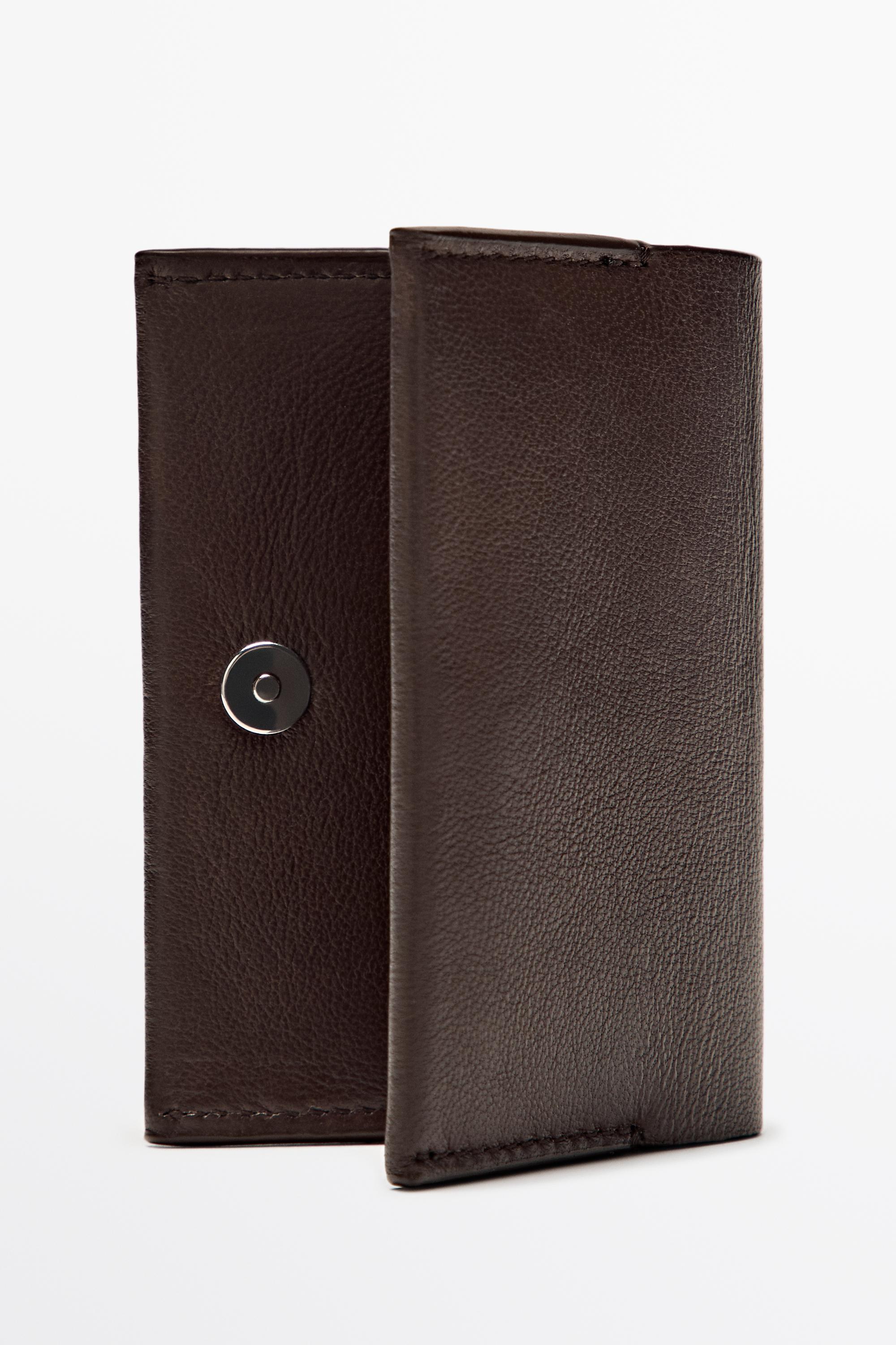 Nappa leather wallet — BROWN