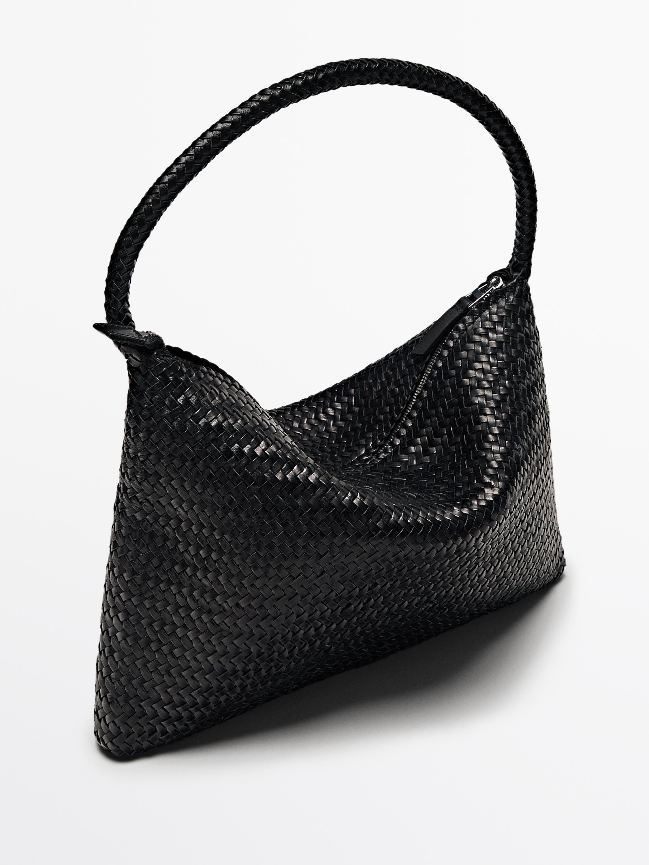 Braided nappa leather bag