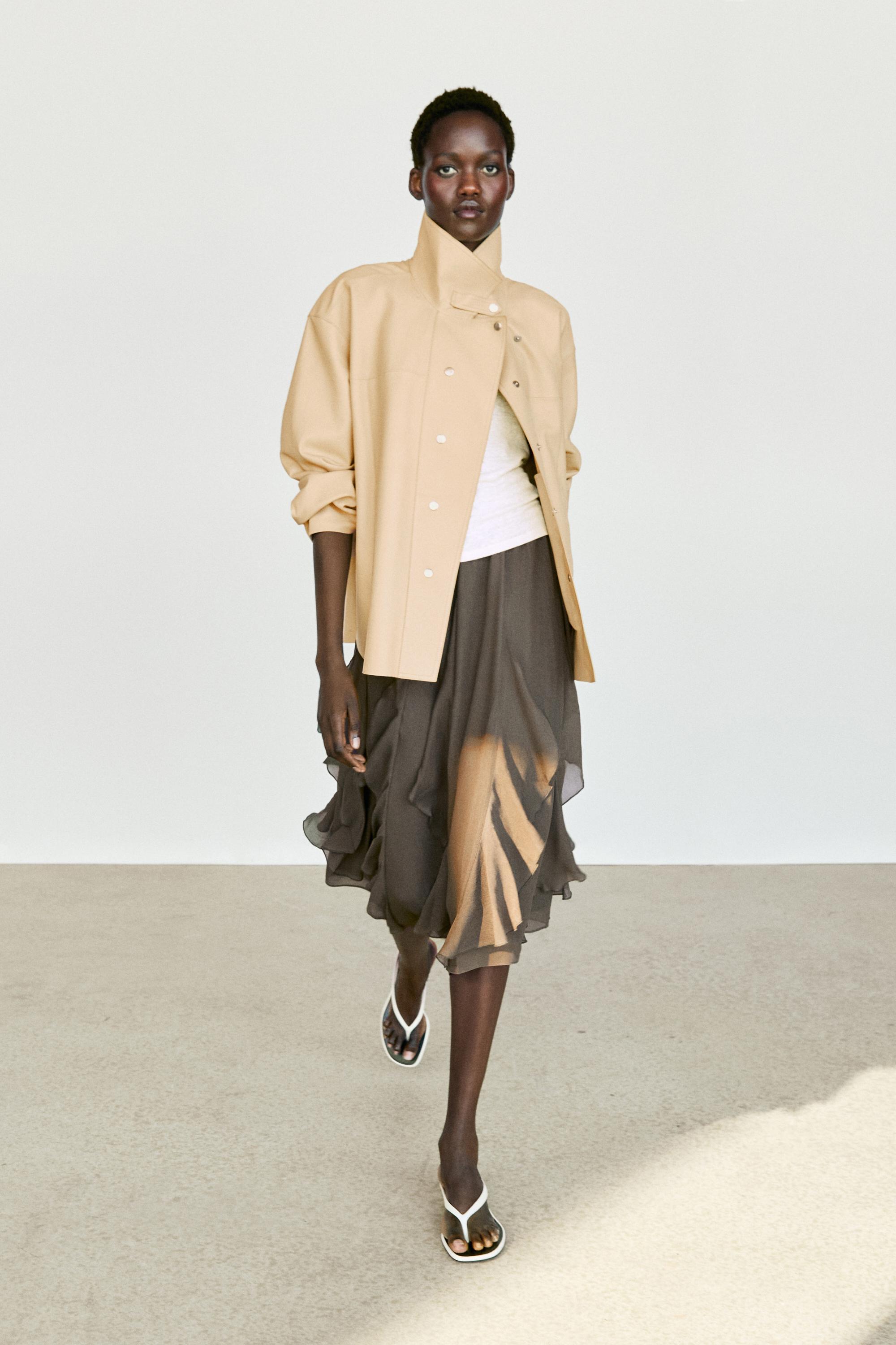Nappa leather shirt — Vanilla