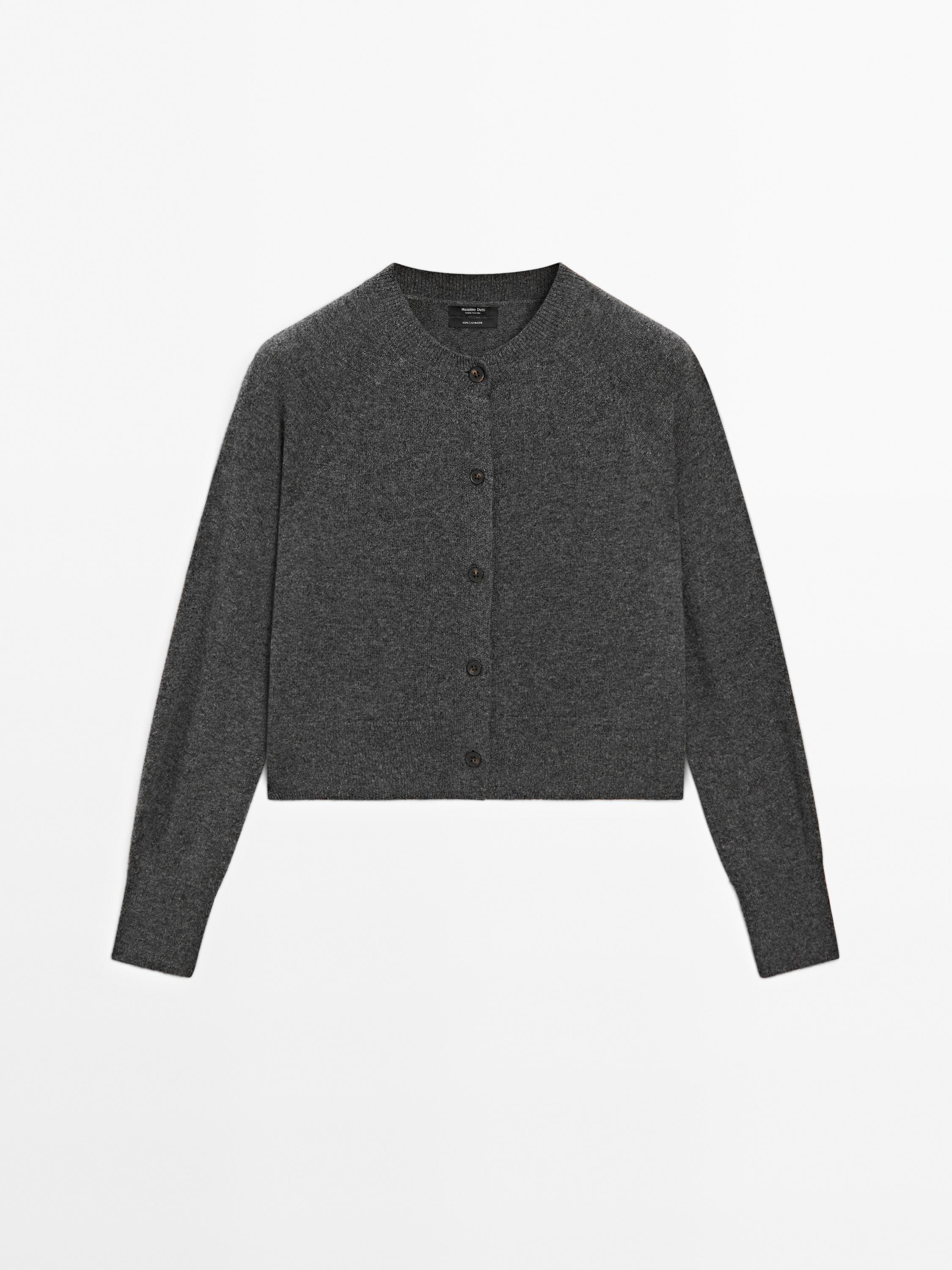 Cardigan aus reinem Kaschmir mit langen Ärmeln