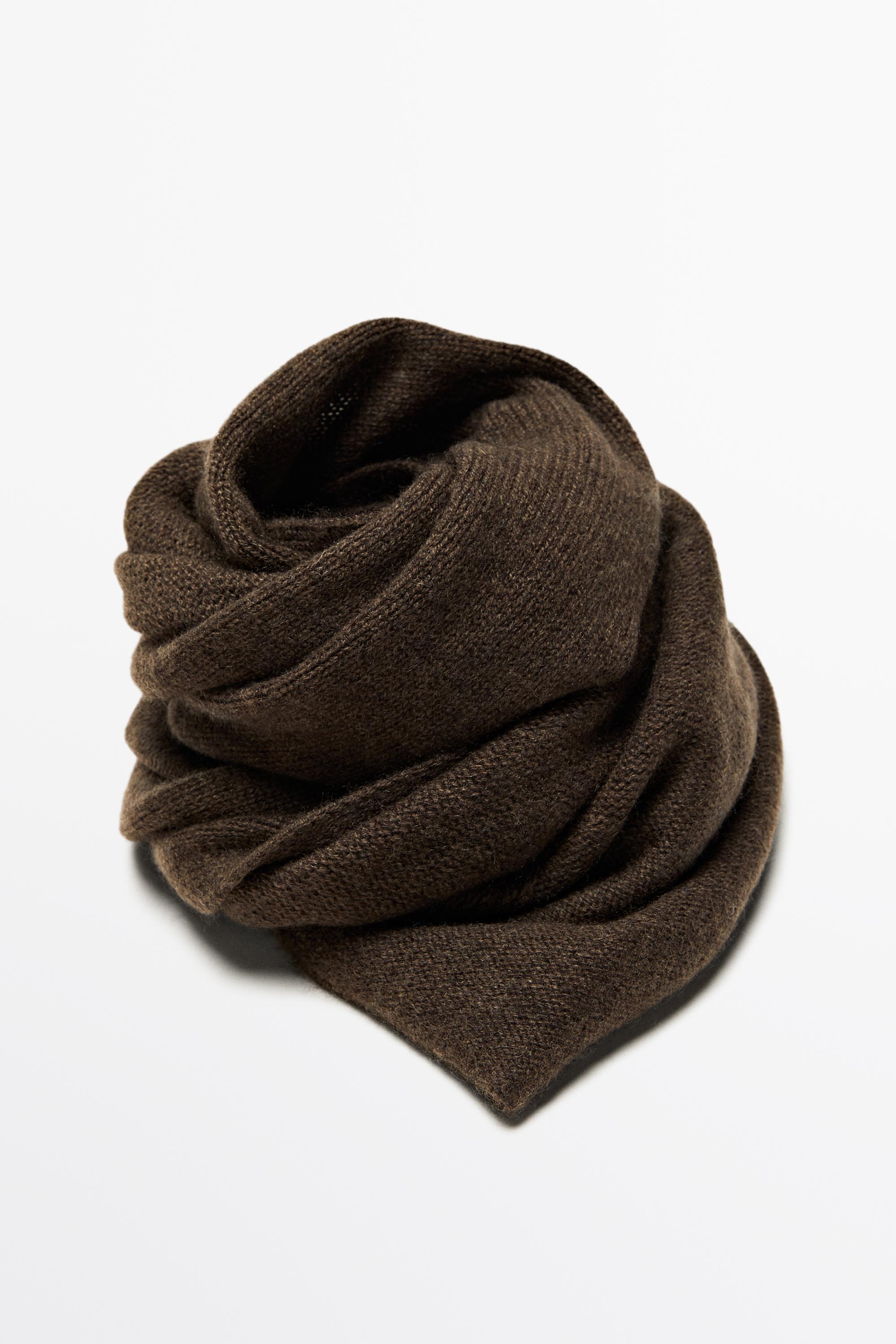 100% cashmere scarf — MOLE BROWN