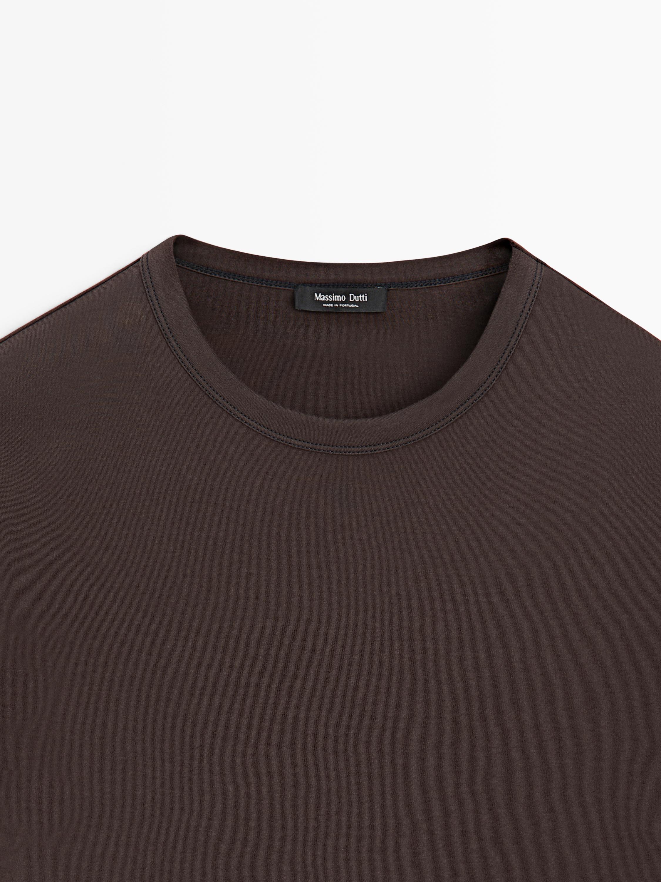 100% cotton short-sleeve T-shirt — Chocolate