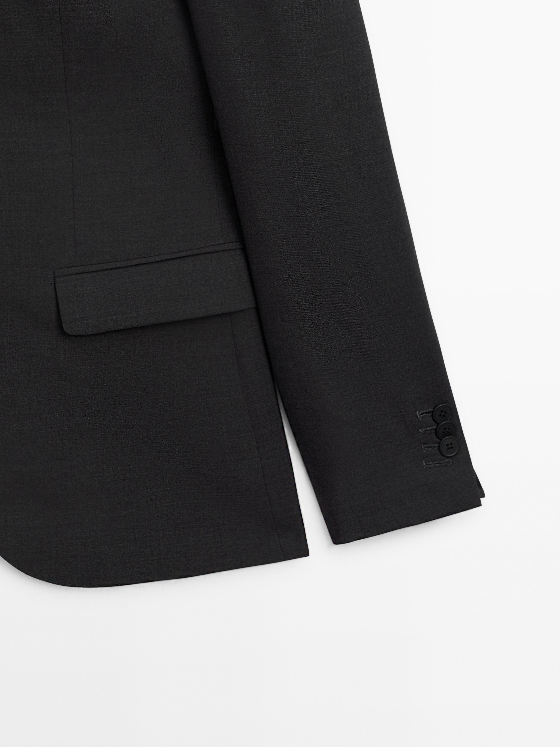 100% wool grey suit blazer
