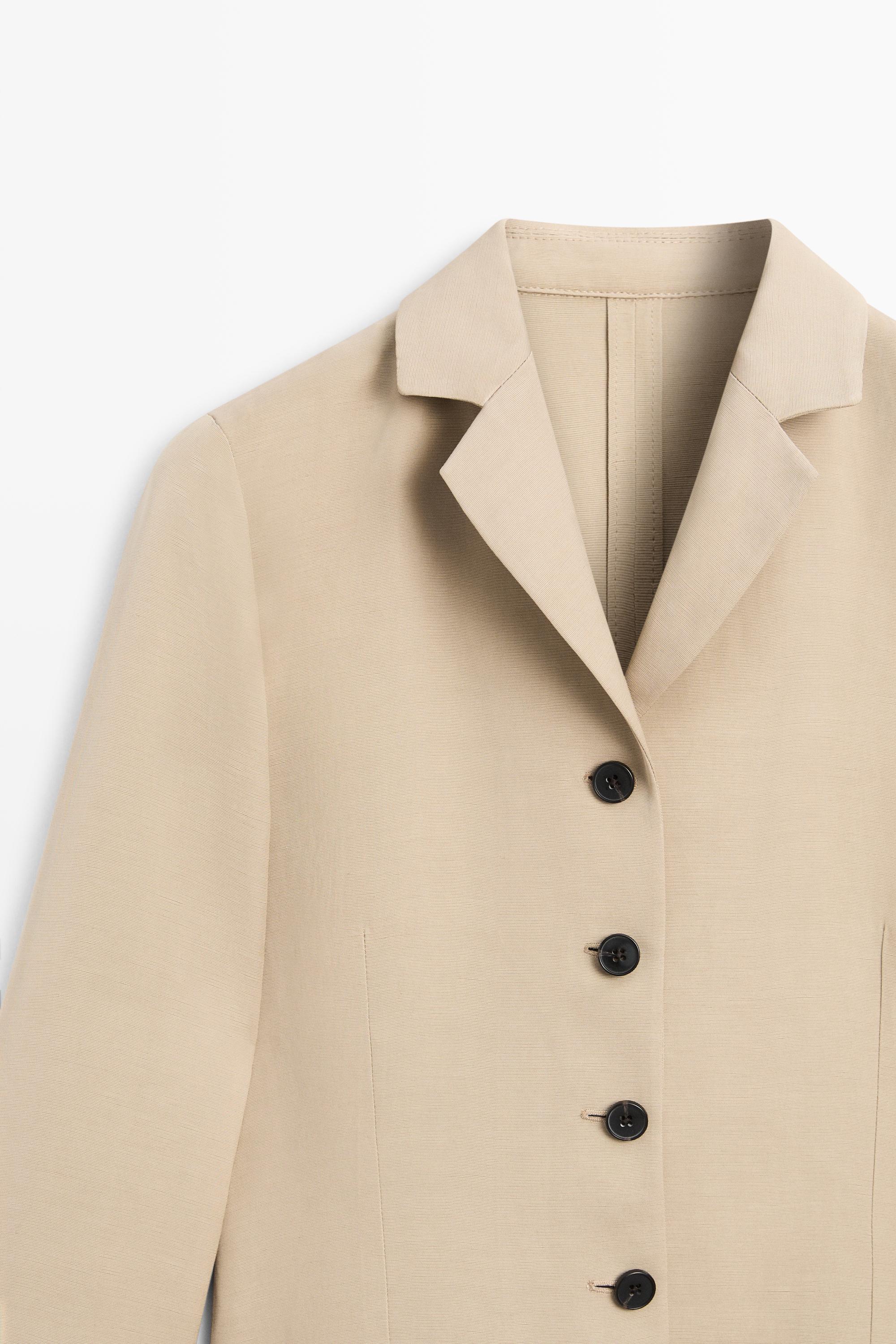 Flowing buttoned blazer — BEIGE