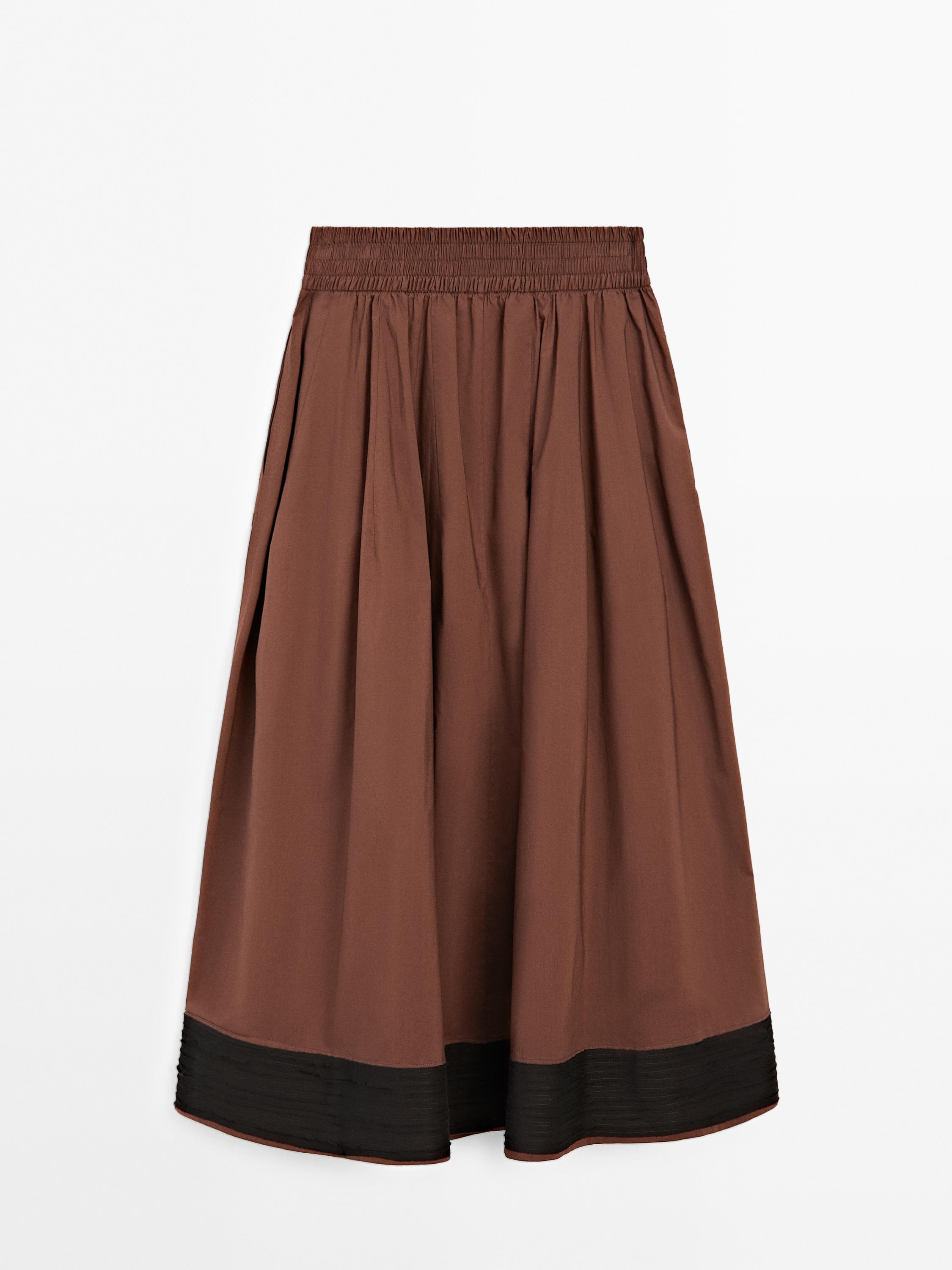 Jupe midi ample avec bandes