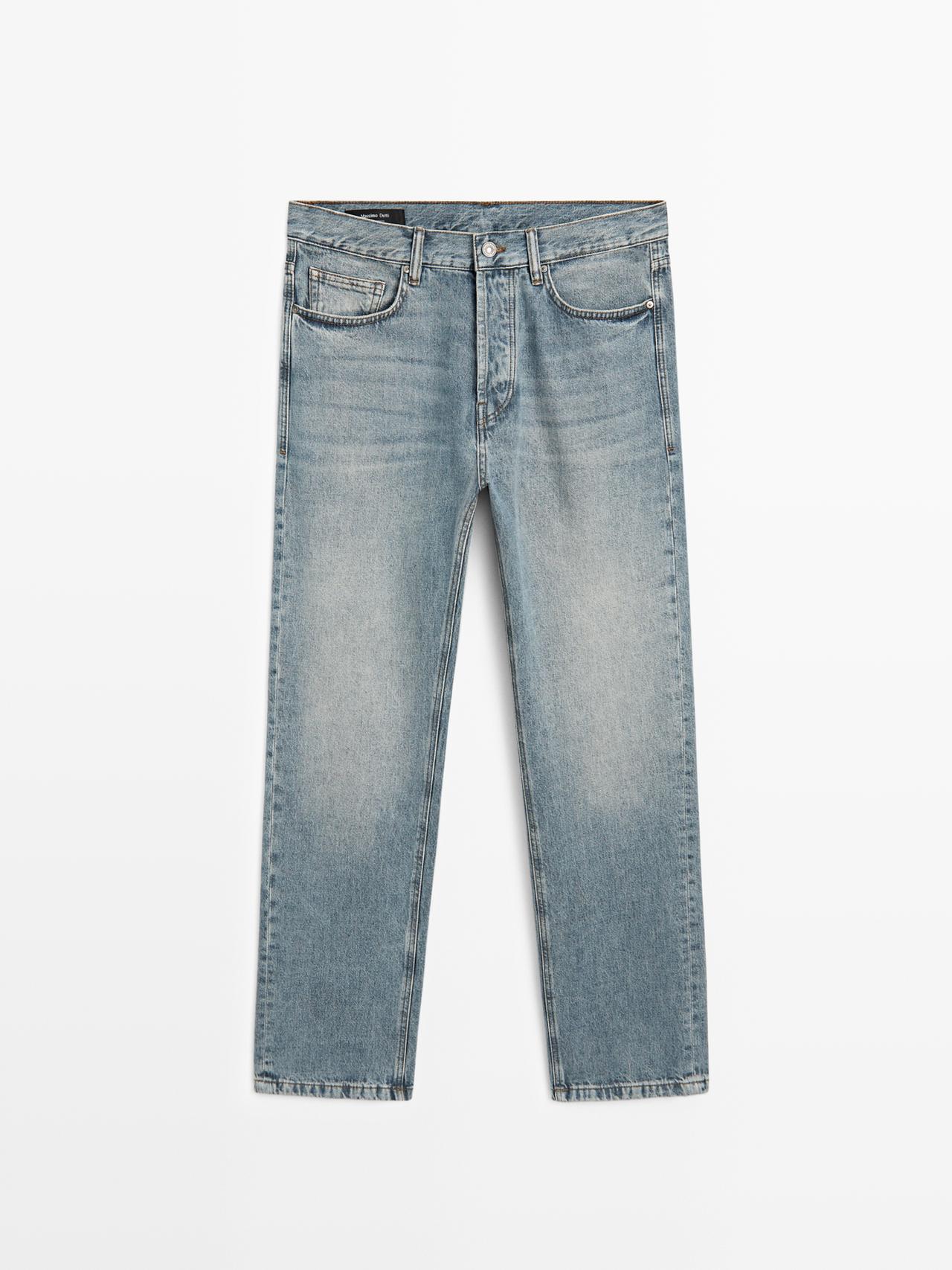 Massimo Dutti - Herre - Jeans Med Lige Ben - Indigoblå - 29