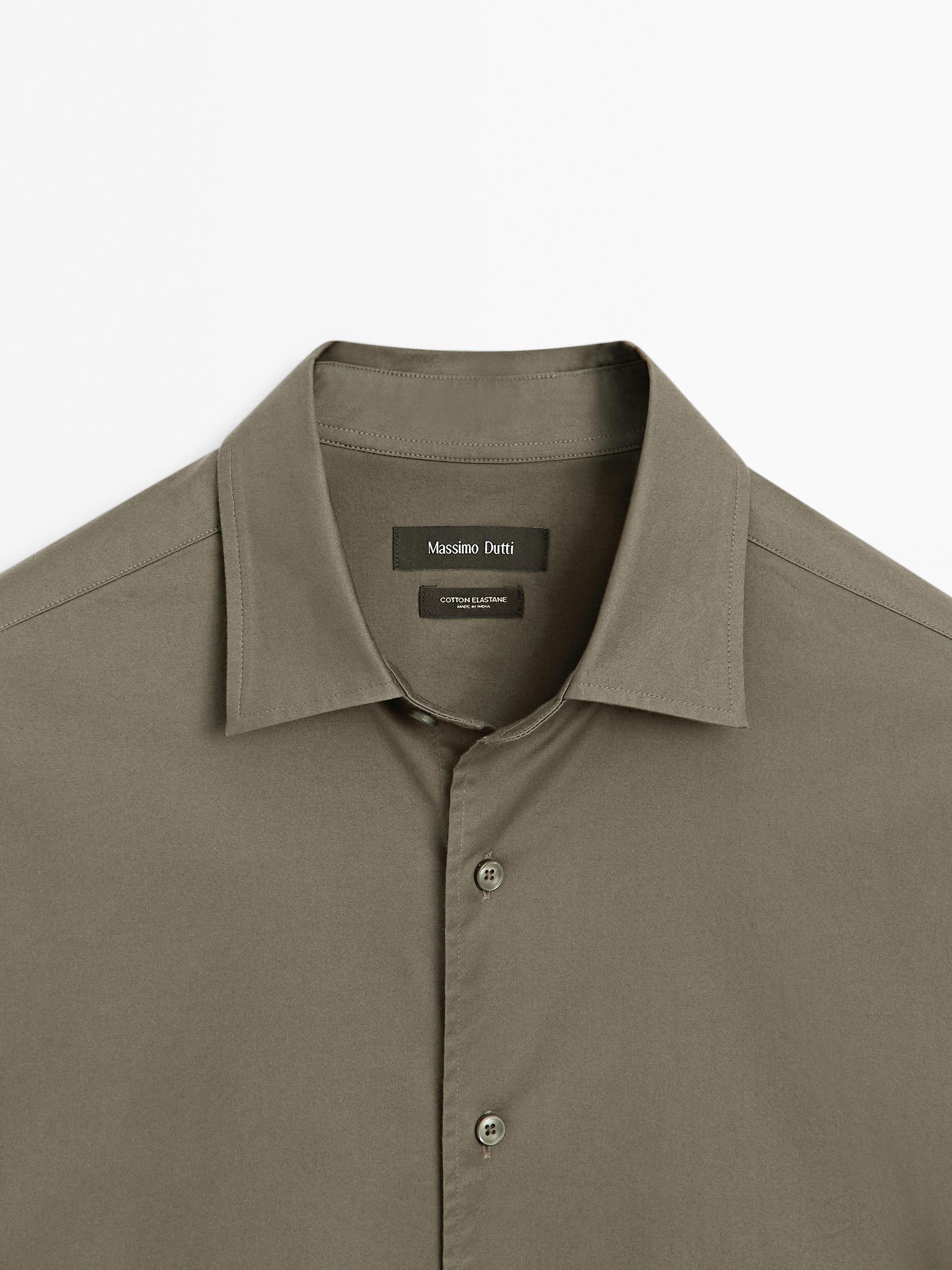 Regular fit stretch shirt