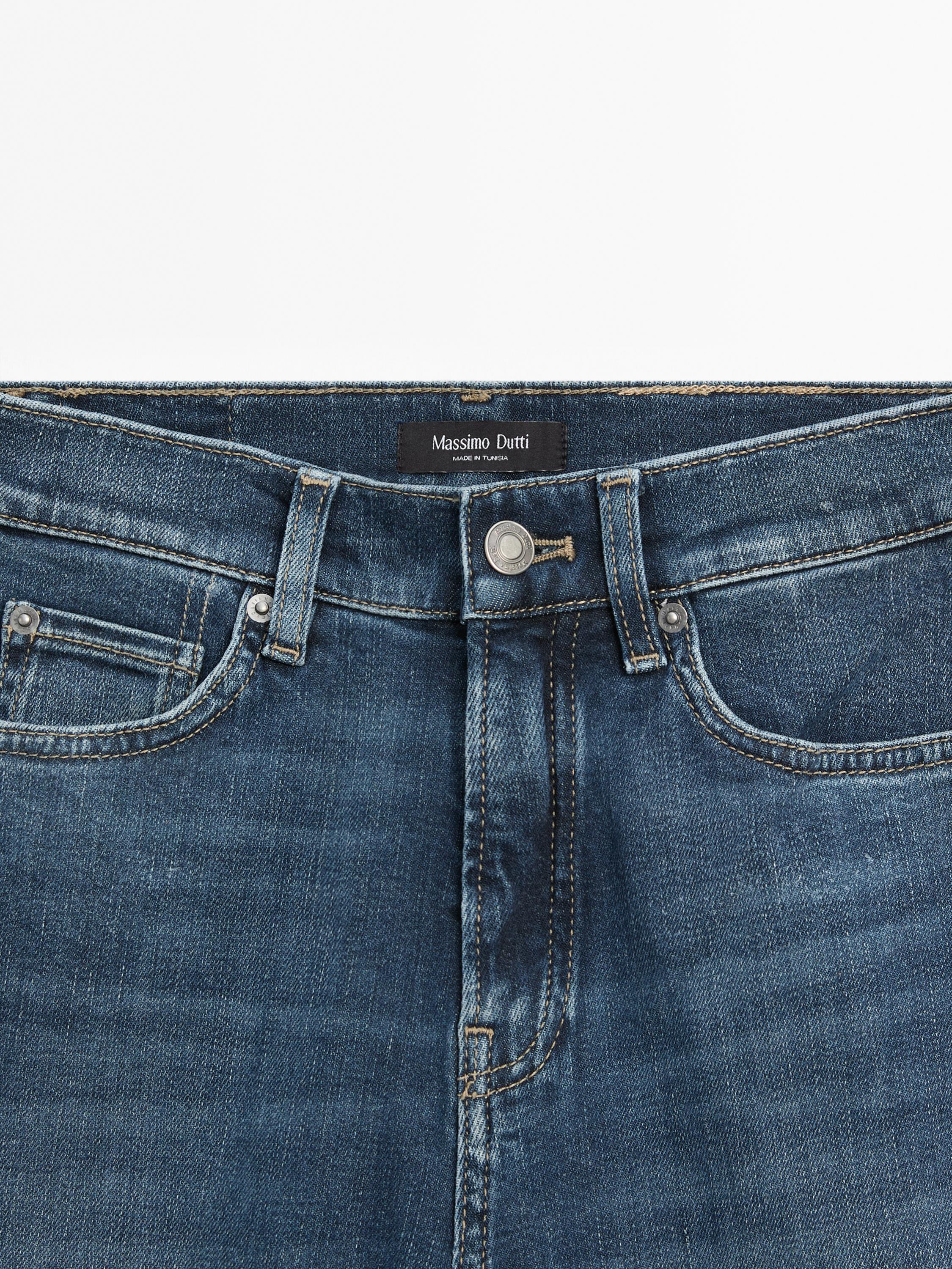 High waist flare fit skinny jeans