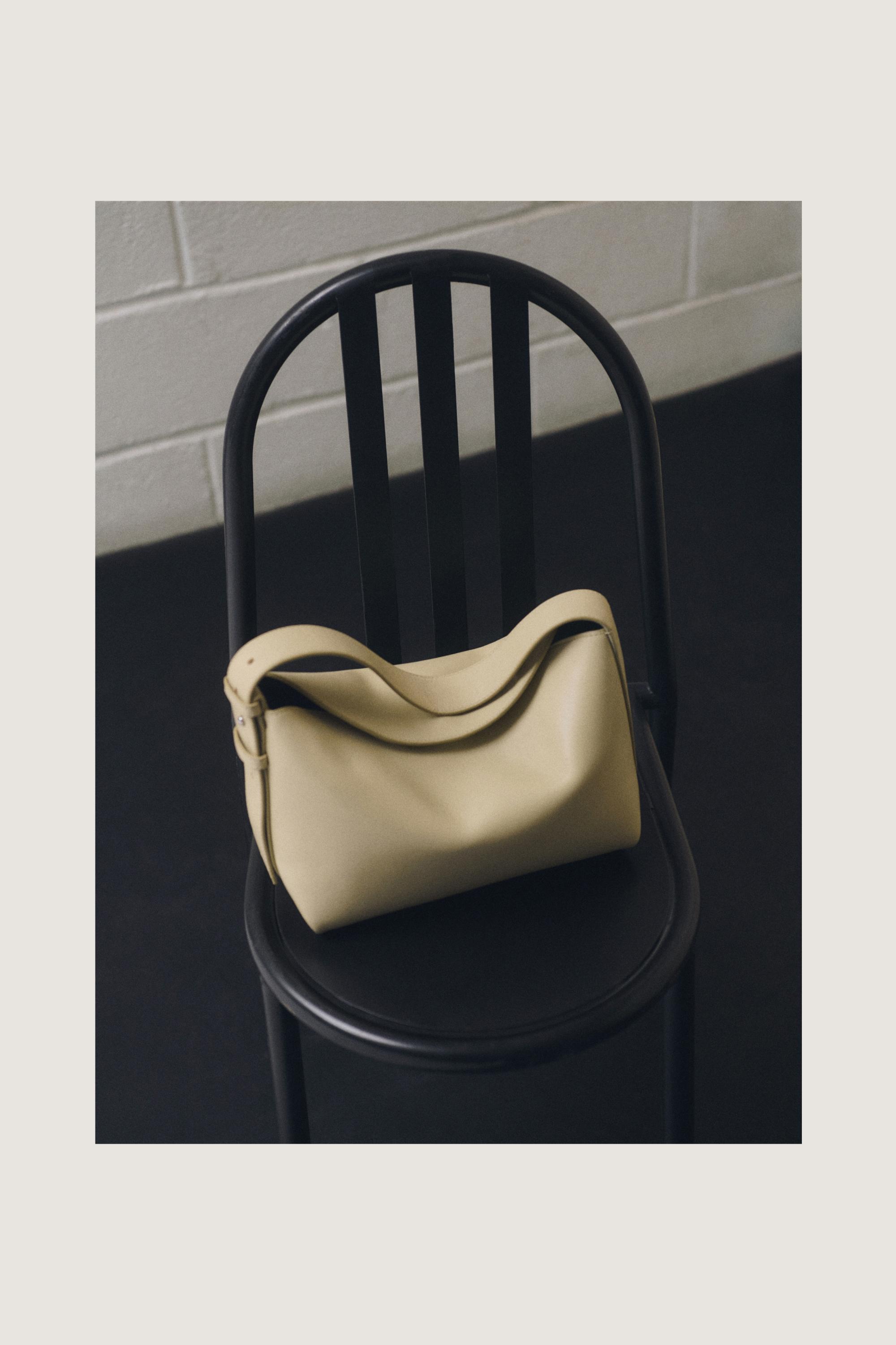 Small nappa leather shoulder bag — SAND