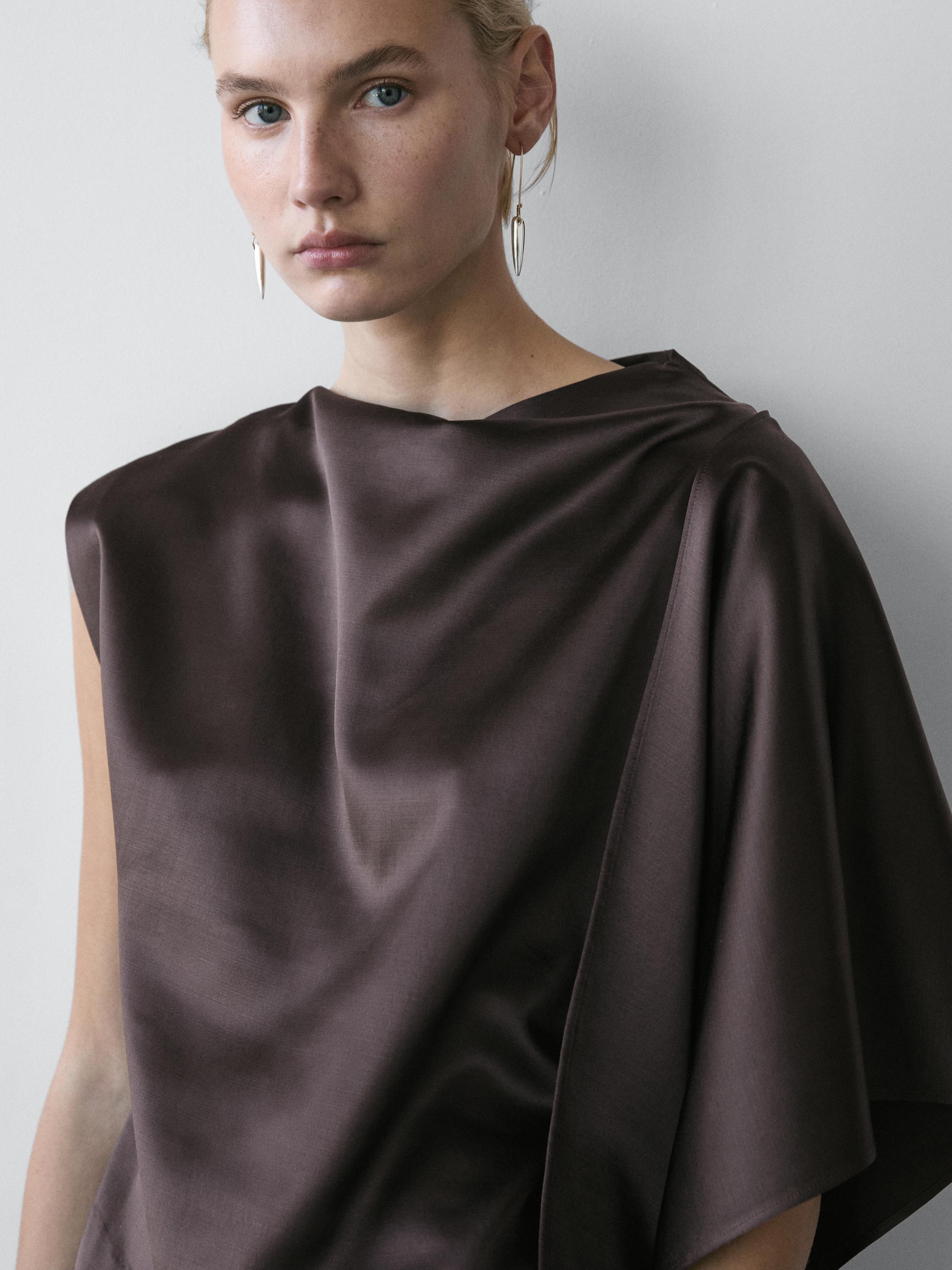 Flowing cape shirt - STUDIO