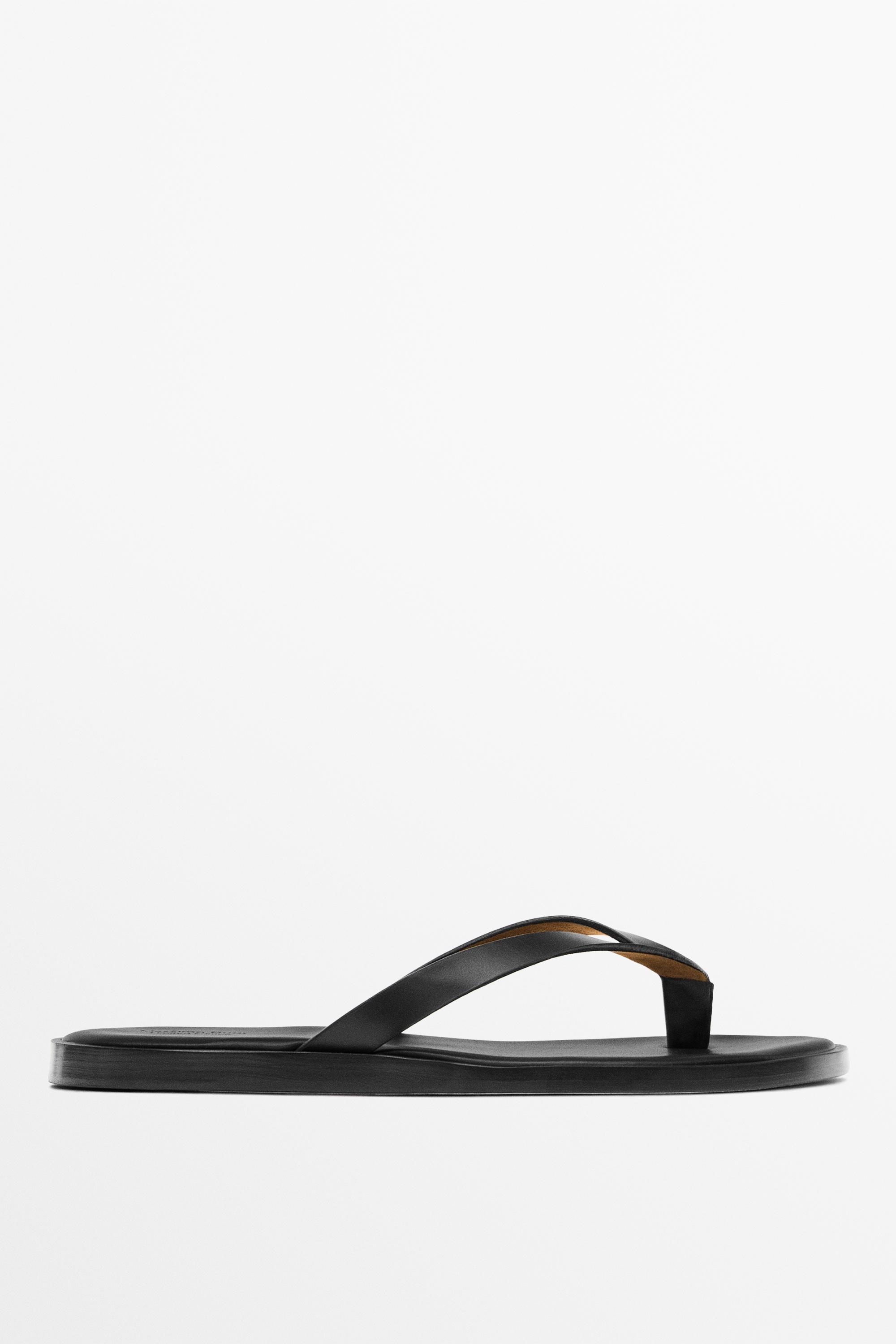 Nappa sandals with toe divider - Limited Edition — BLACK