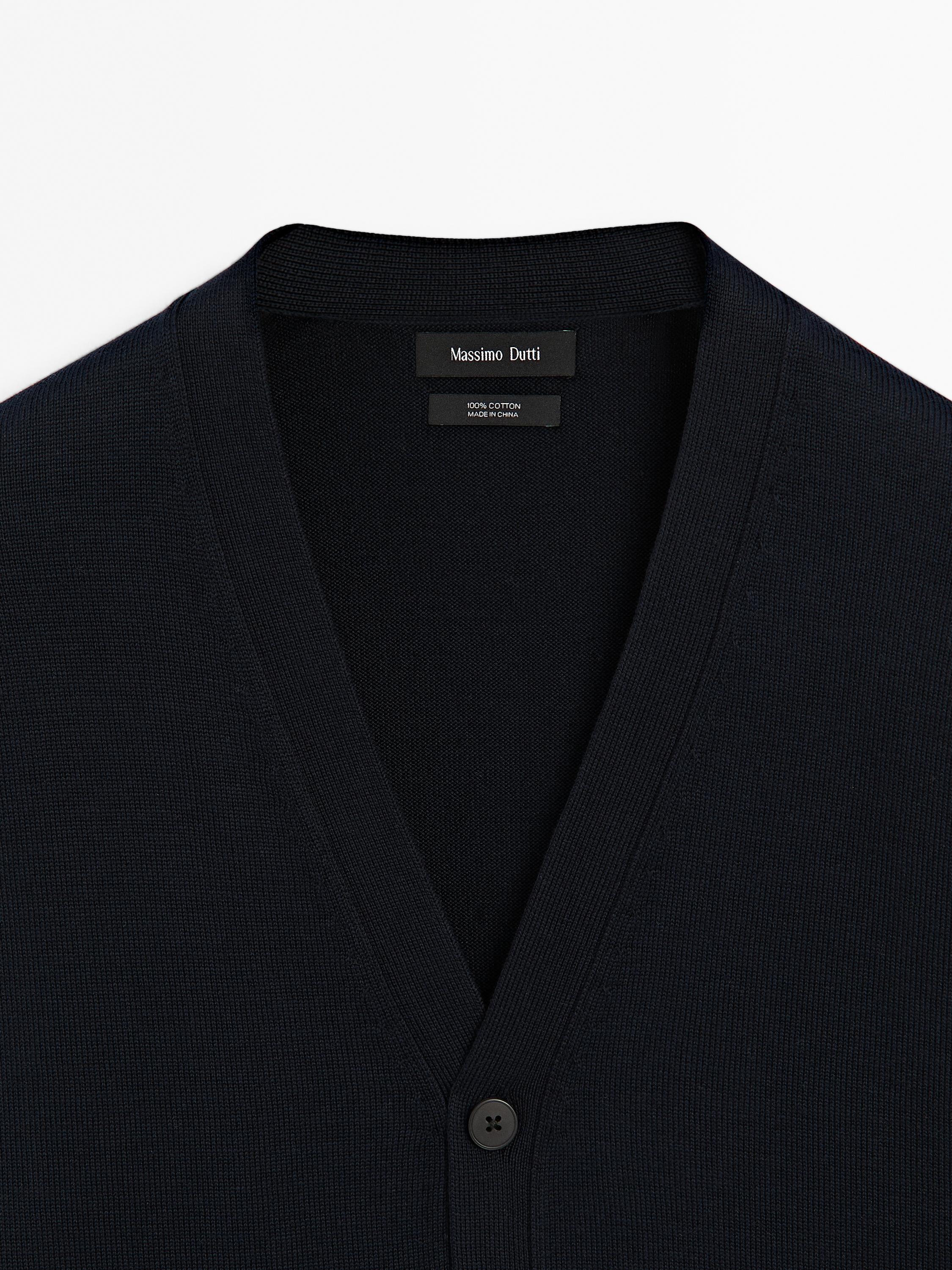 100% cotton knit cardigan