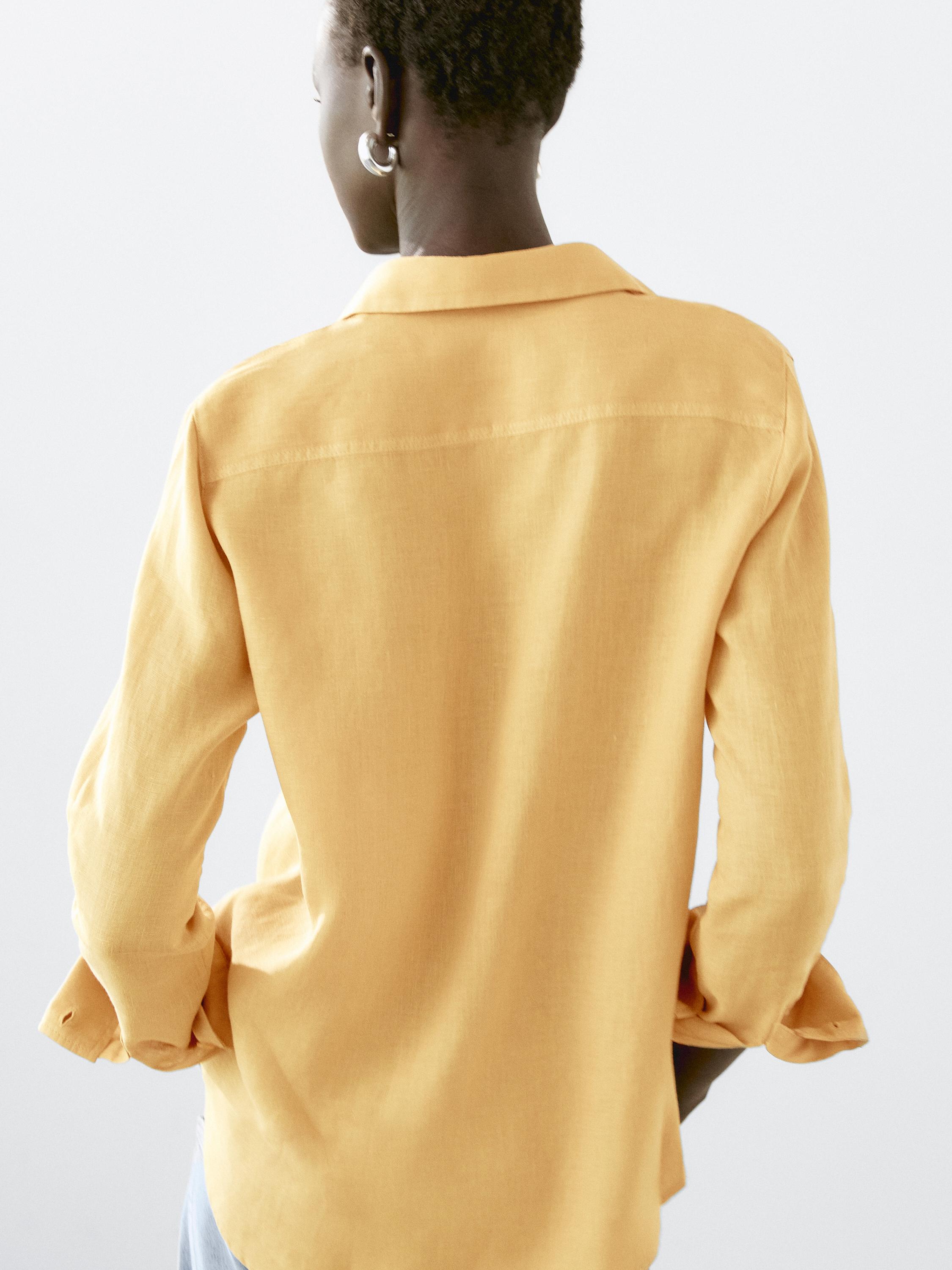Flowing 100% linen shirt