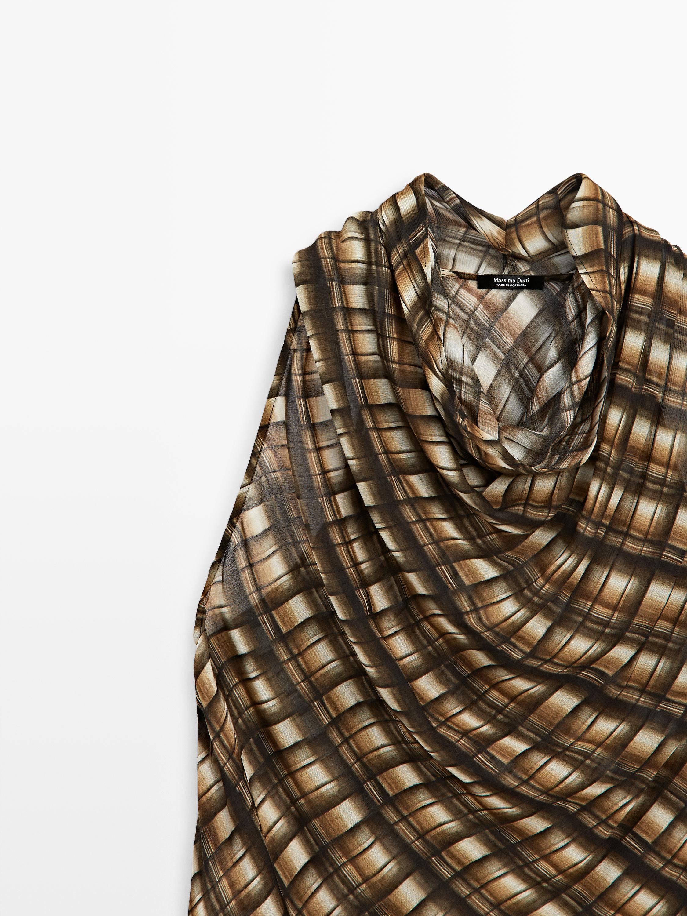 Flowing draped top — MUSTARD YELLOW