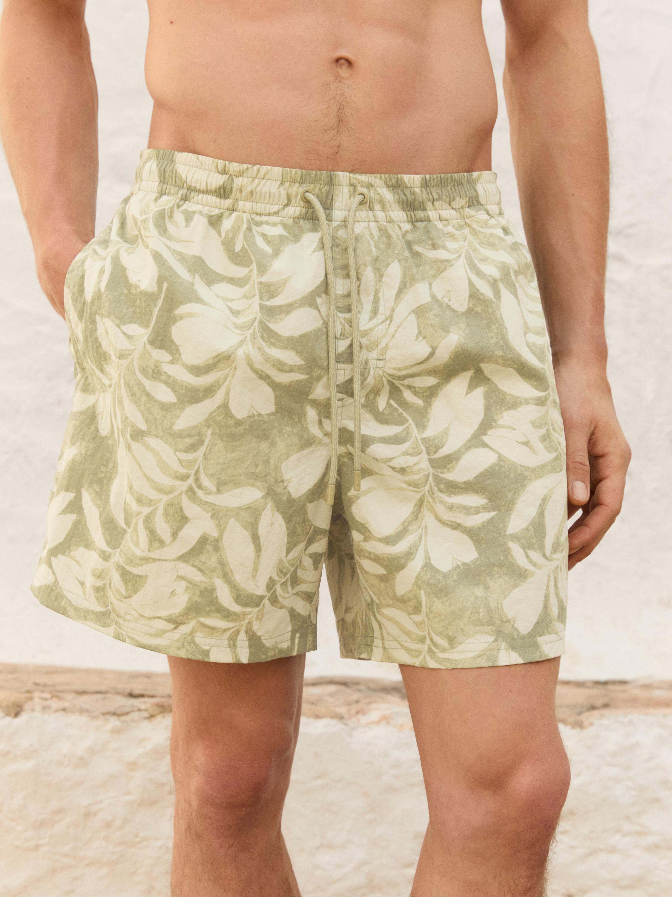 Regular fit printed swimming trunks