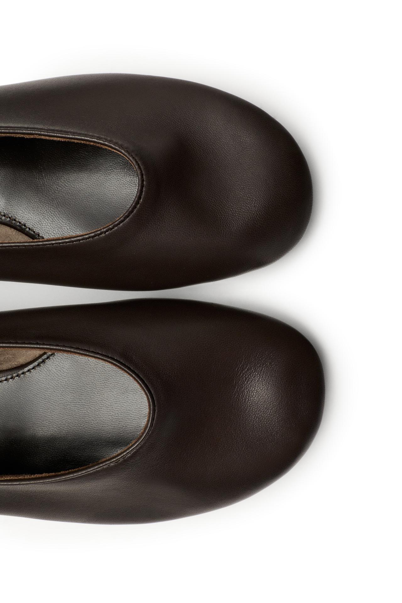 Low heel leather ballet flat - LIMITED EDITION — BROWN