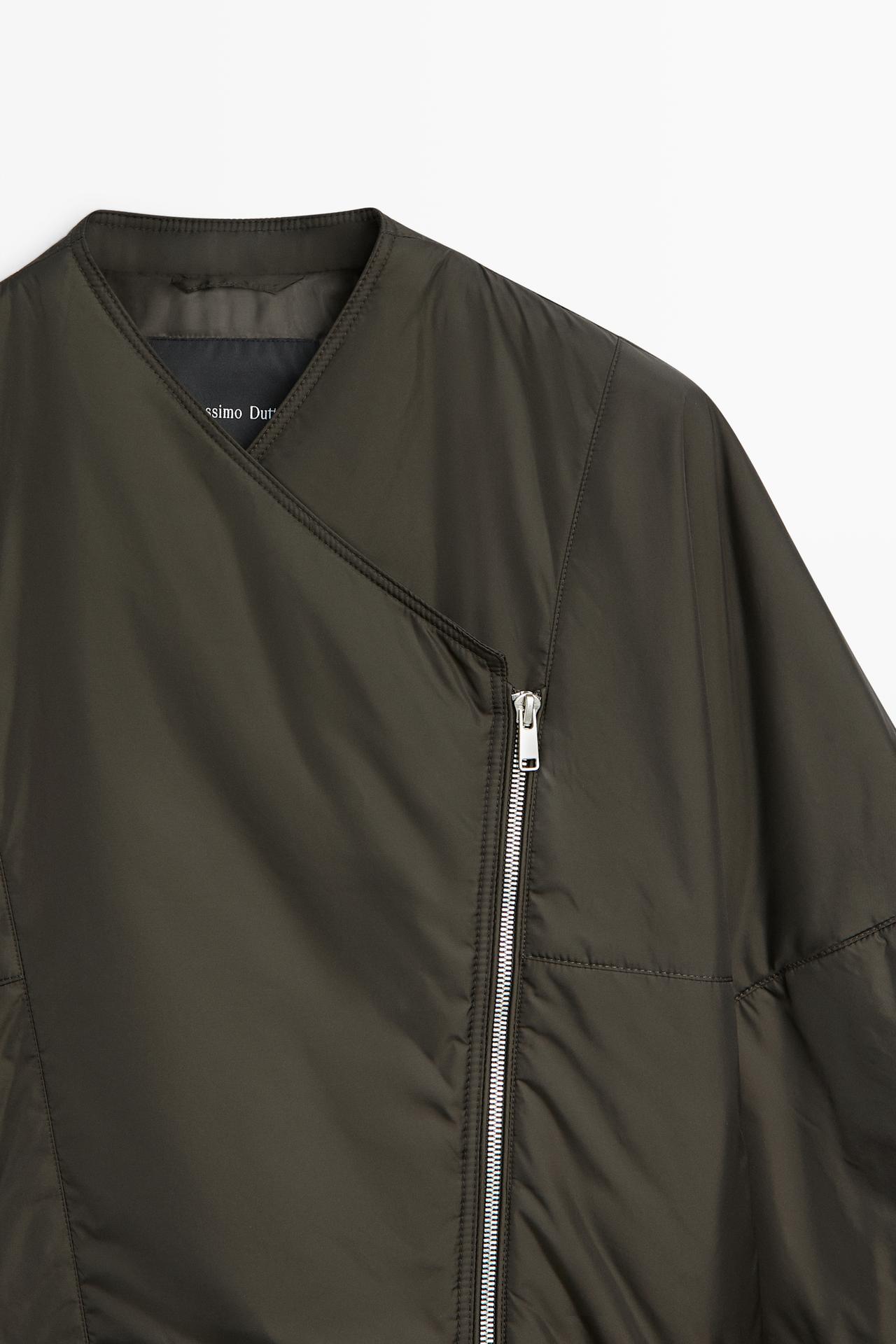 Lightweight quilted bomber jacket — KHAKI