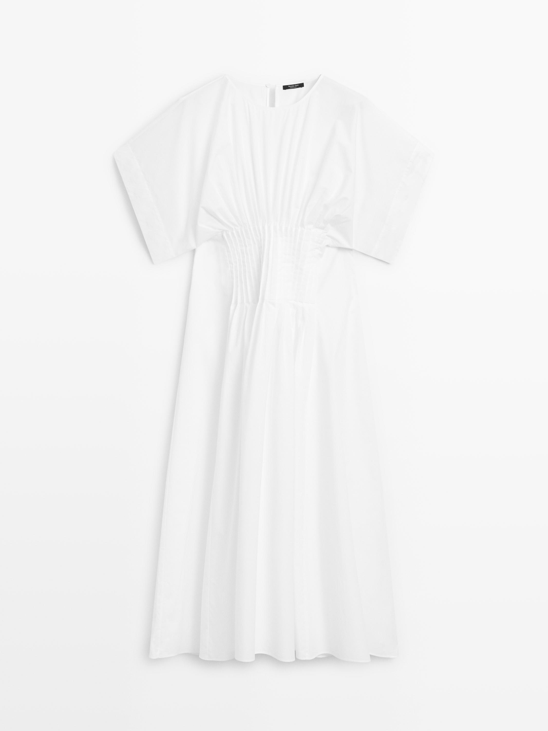 Robe longue plissée