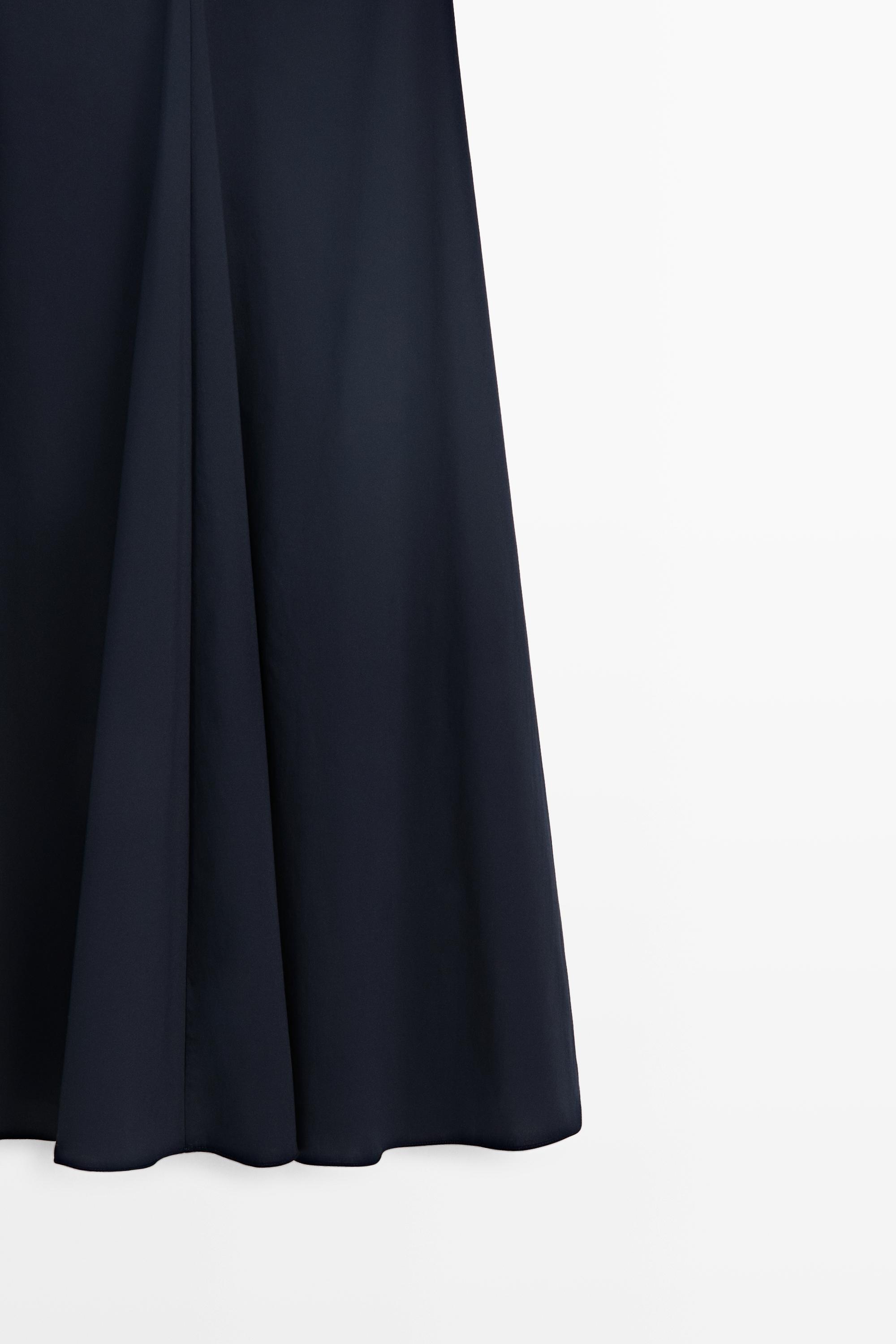 Poplin dress with thin straps — BLUE