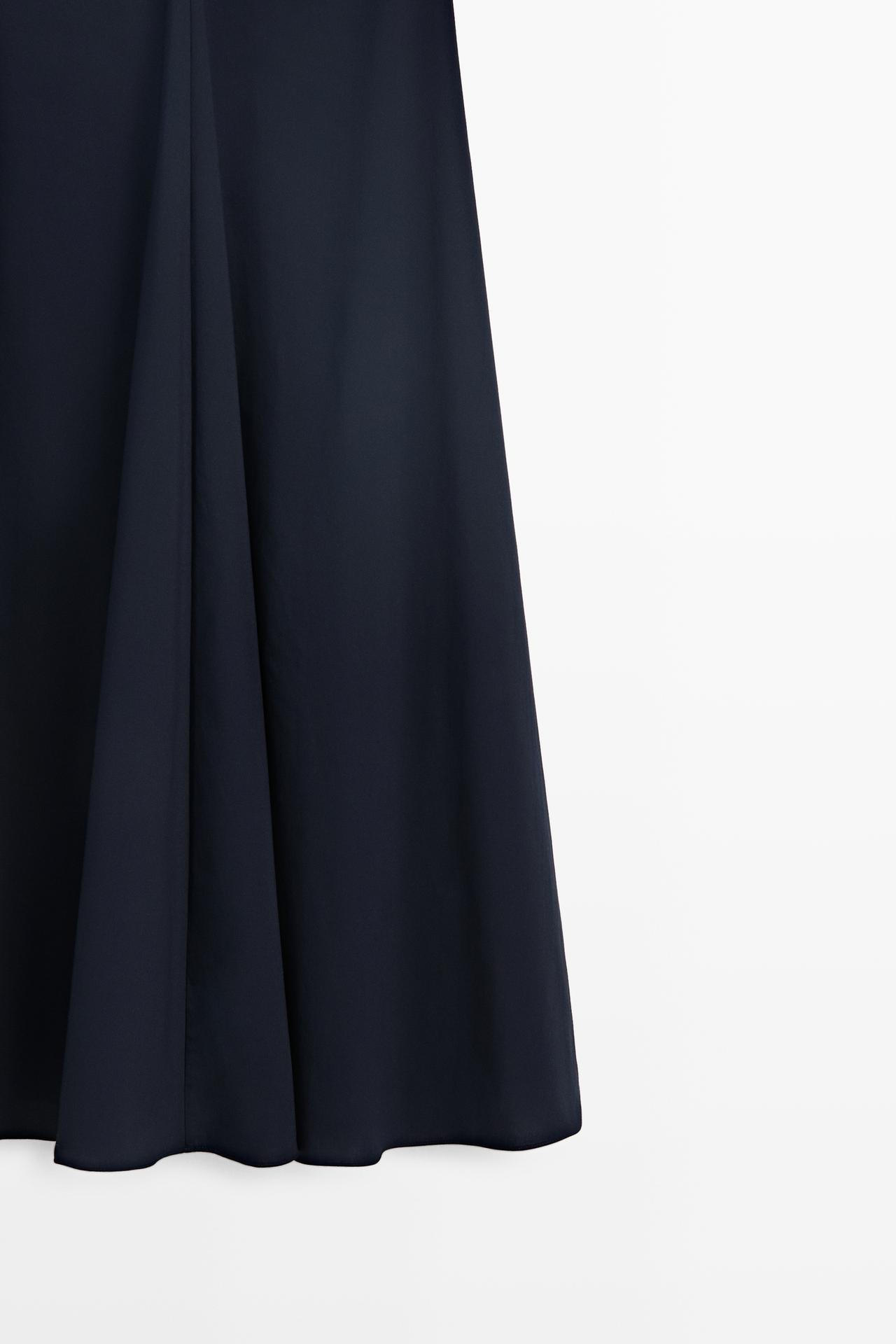 Poplin dress with thin straps — BLUE