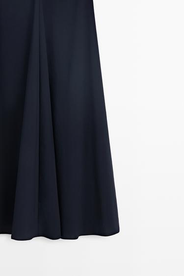 Poplin dress with thin straps — BLUE 7
