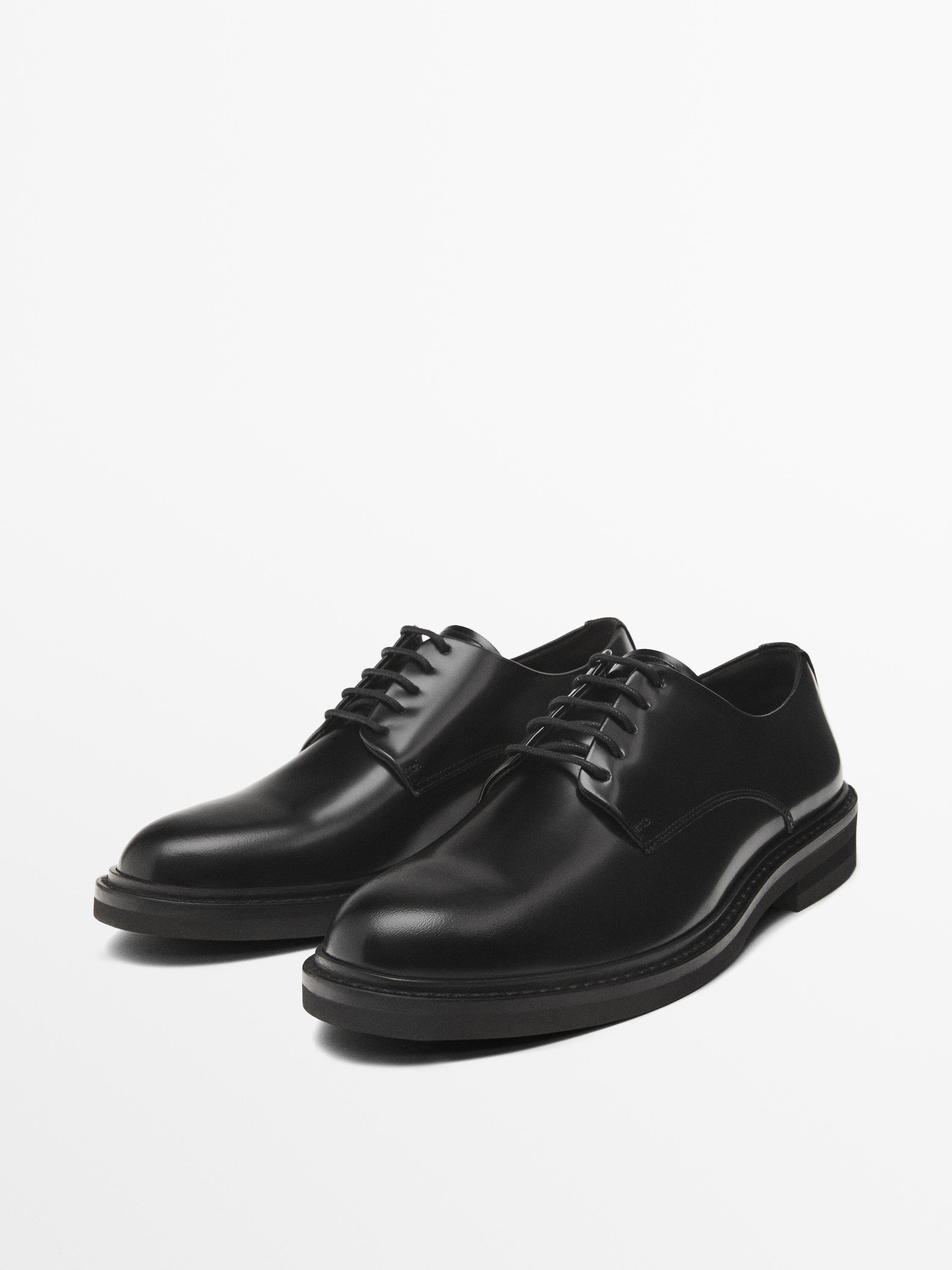 Leather derby shoes