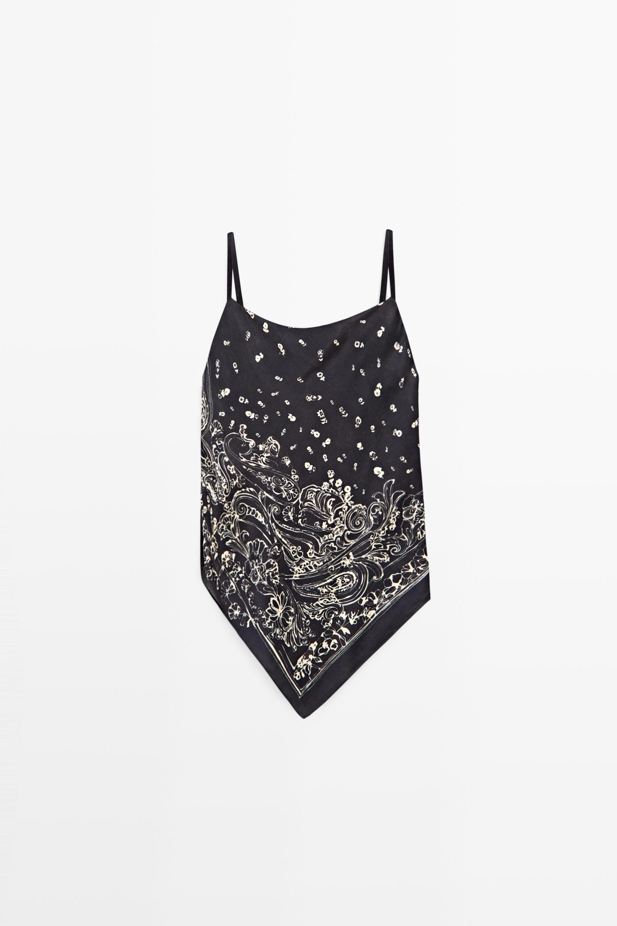Flowing paisley top — Blue