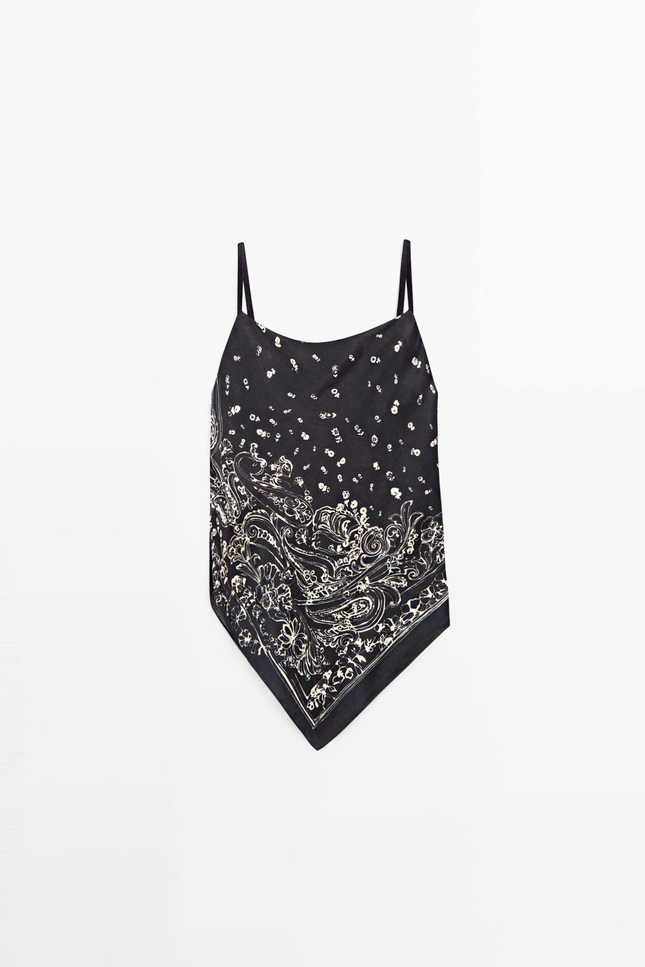 Flowing paisley top — Blue