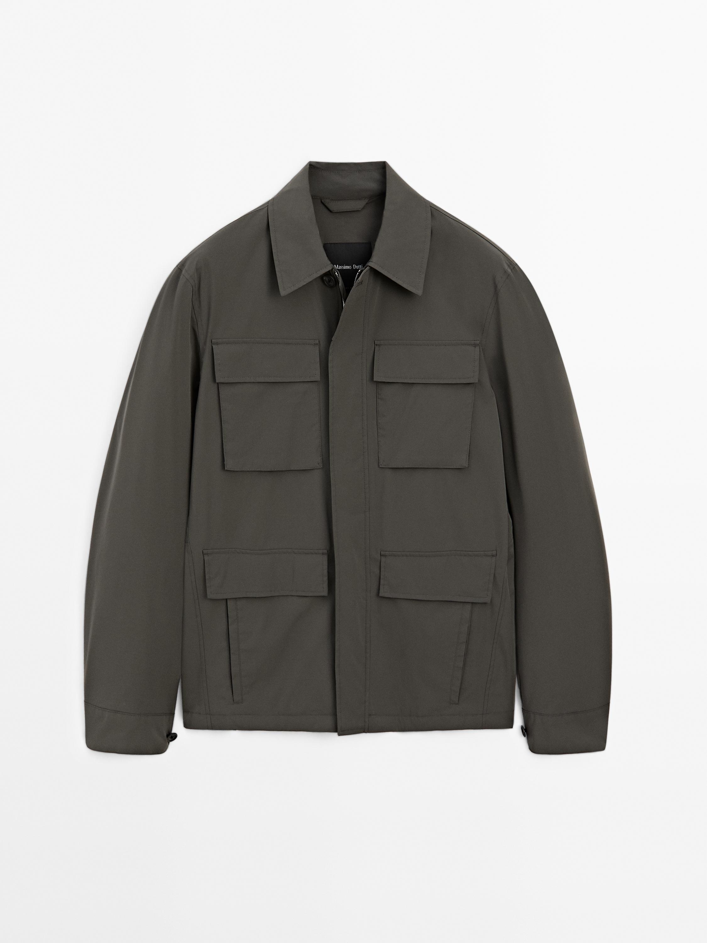 Stretch jacket with pocket details