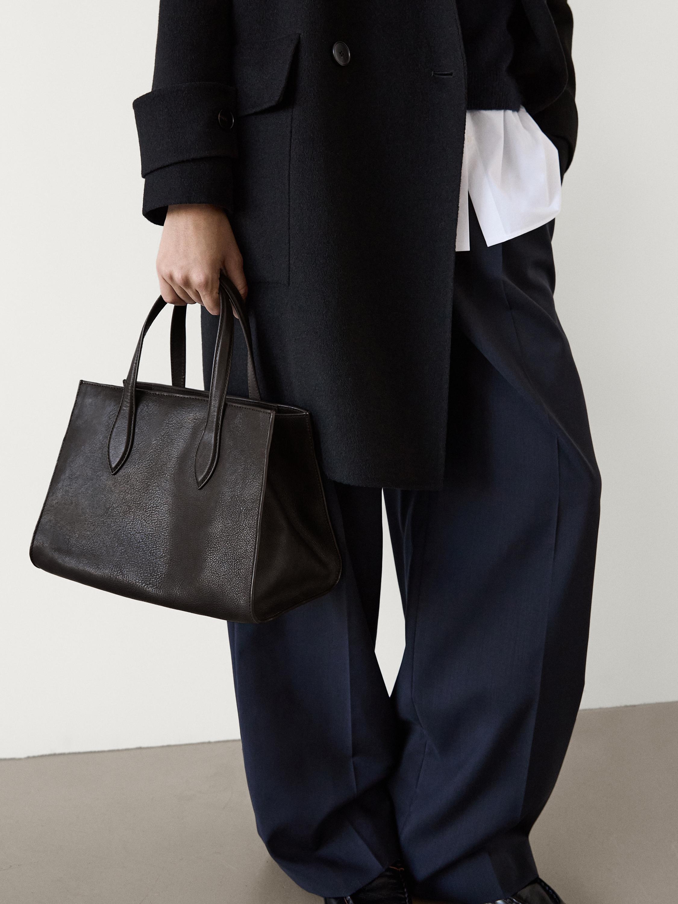 Tote bag en cuir nappa