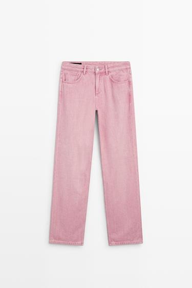 Low-rise straight-leg jeans — PINK 2