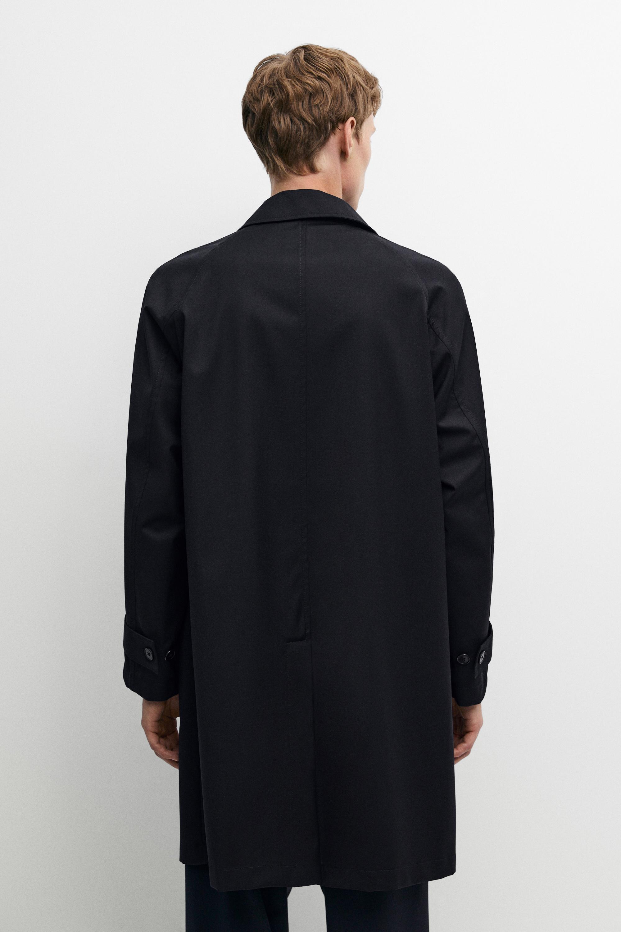 100% Wool Trench Coat — NAVY BLUE