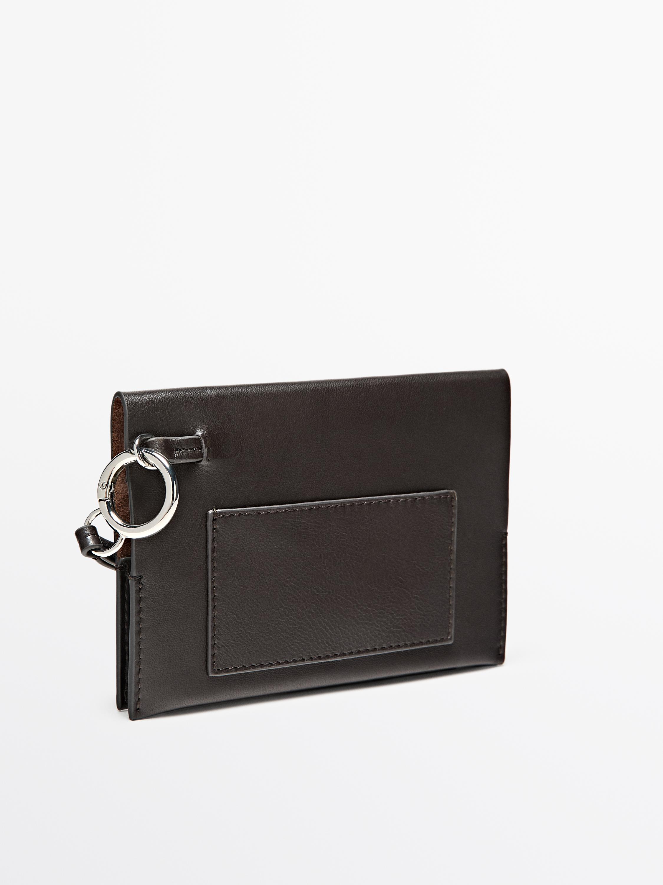 Nappa leather passport holder — BROWN