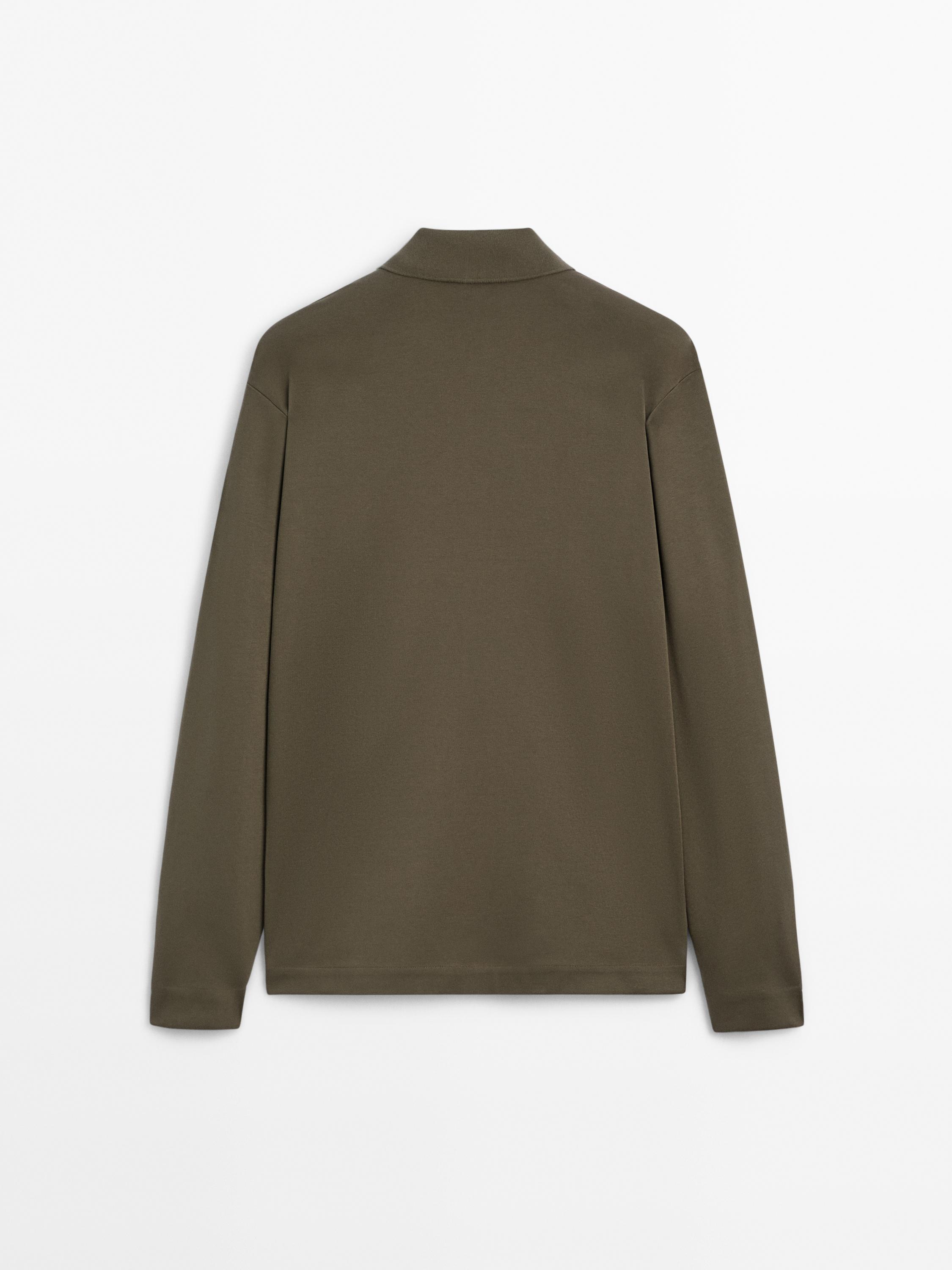 Long sleeve polo sweater