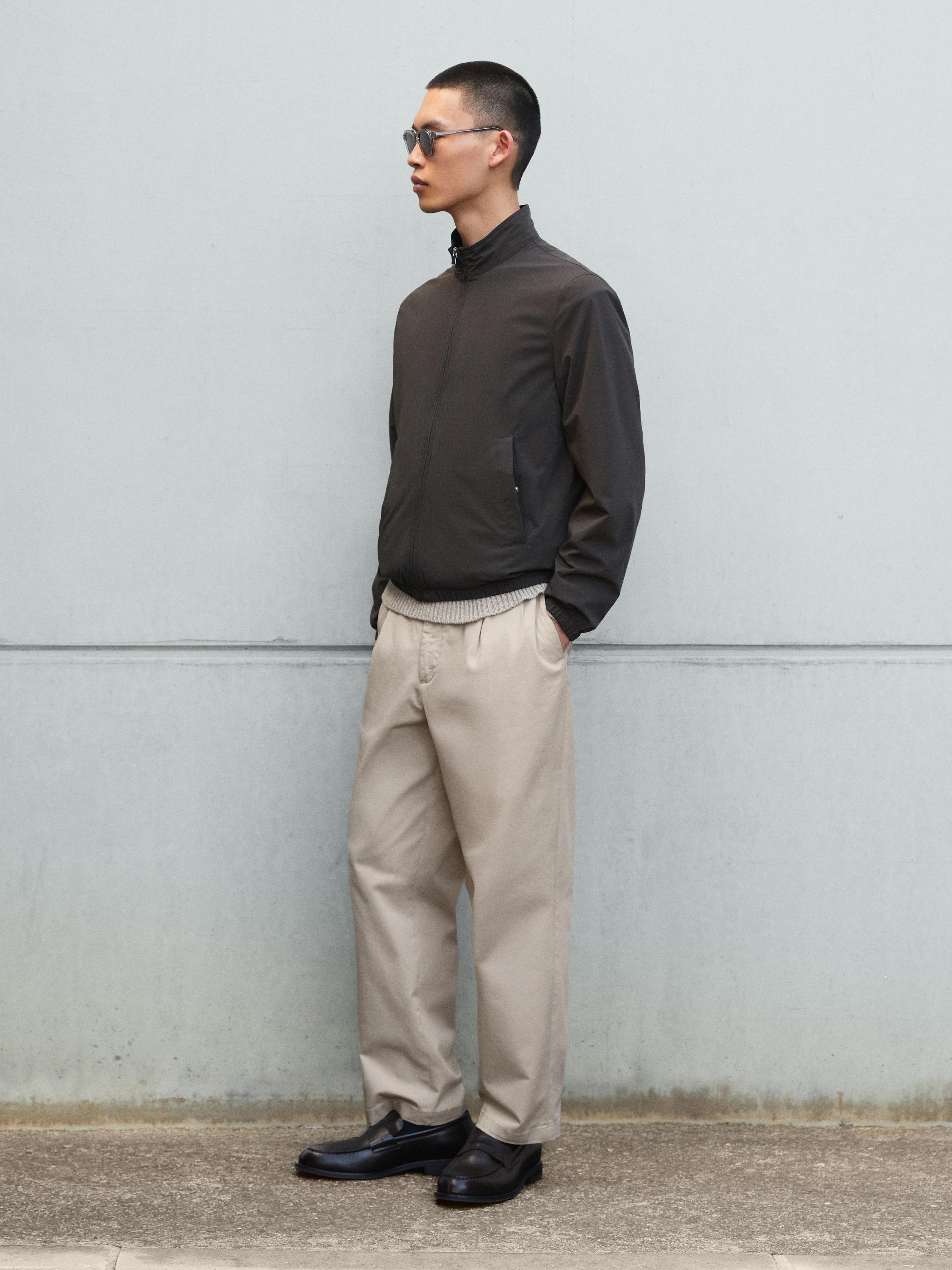 Short reversible jacket — NAVY BLUE