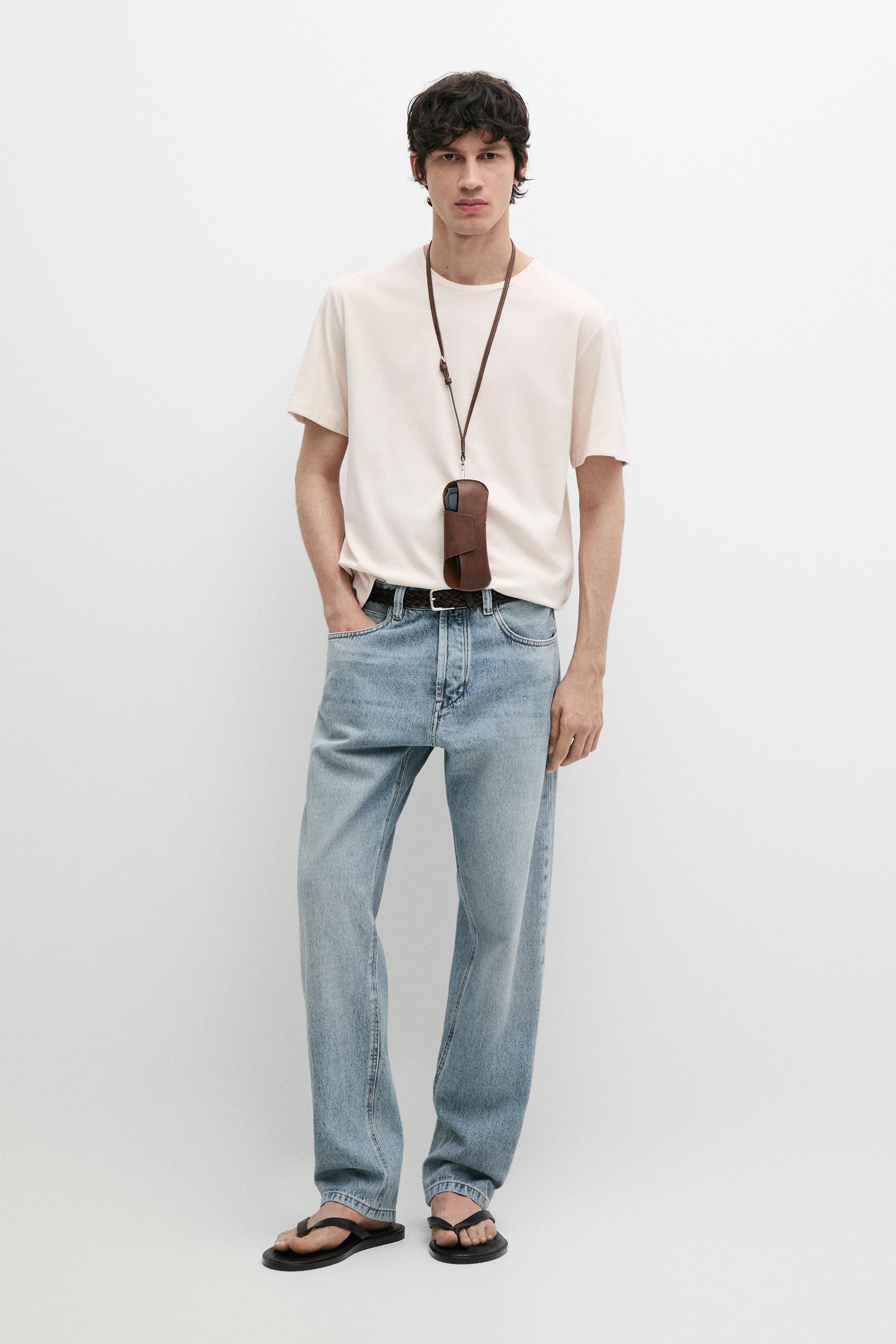 100% cotton short-sleeve T-shirt — CREAM