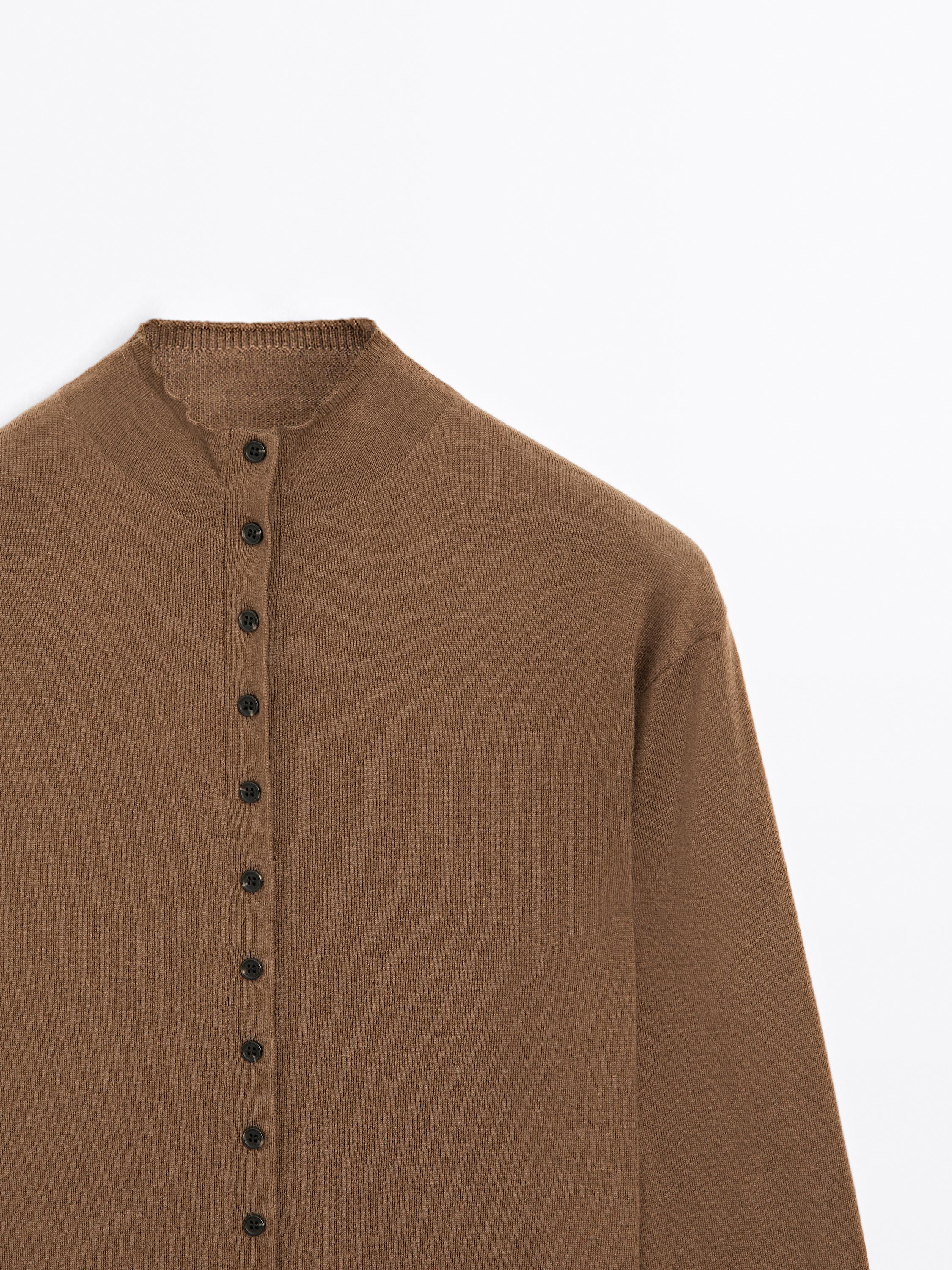 Cardigan à col montant