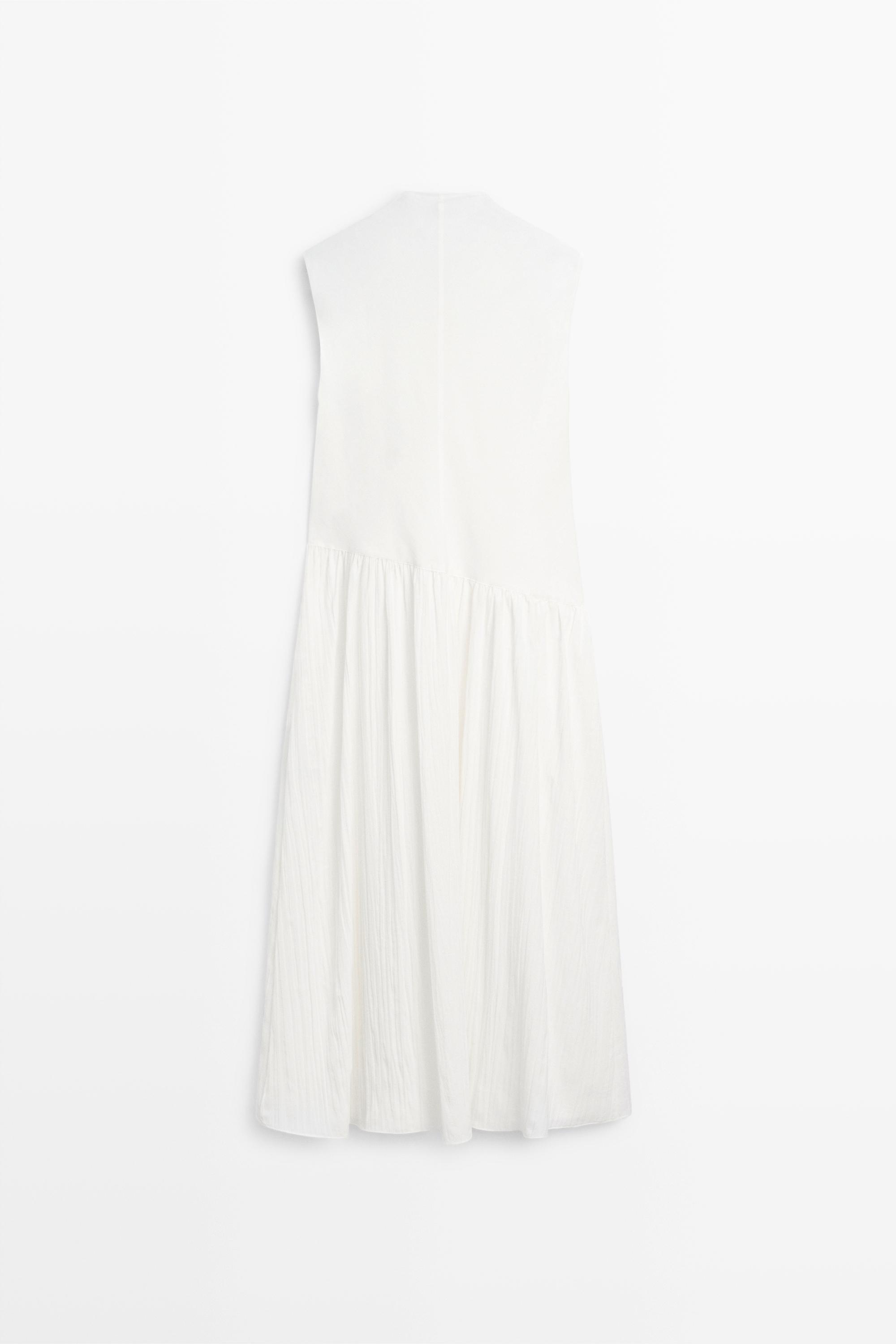 Matching dress with pleated skirt — Off white