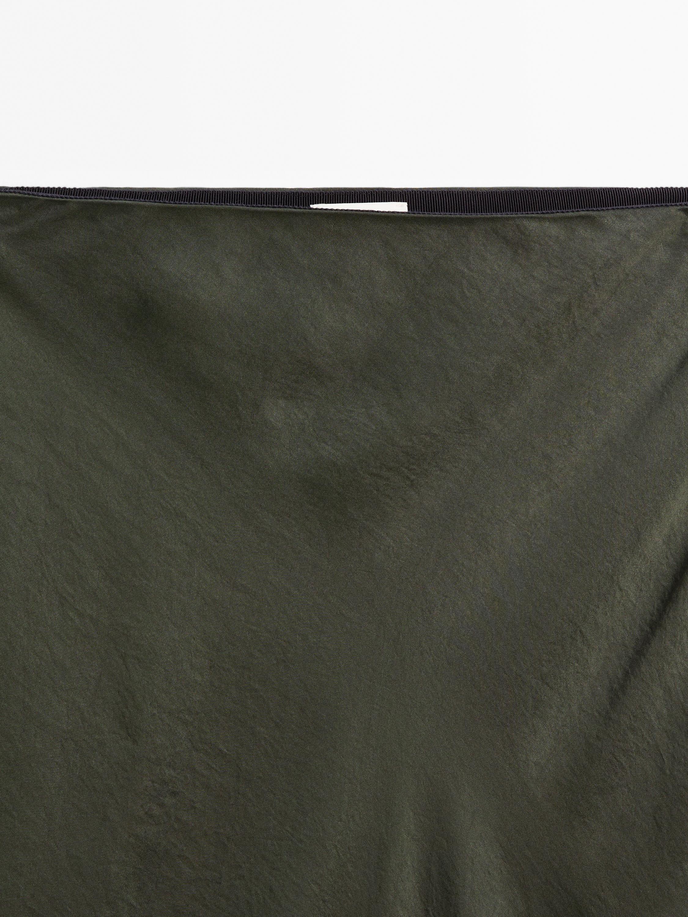Long satin skirt
