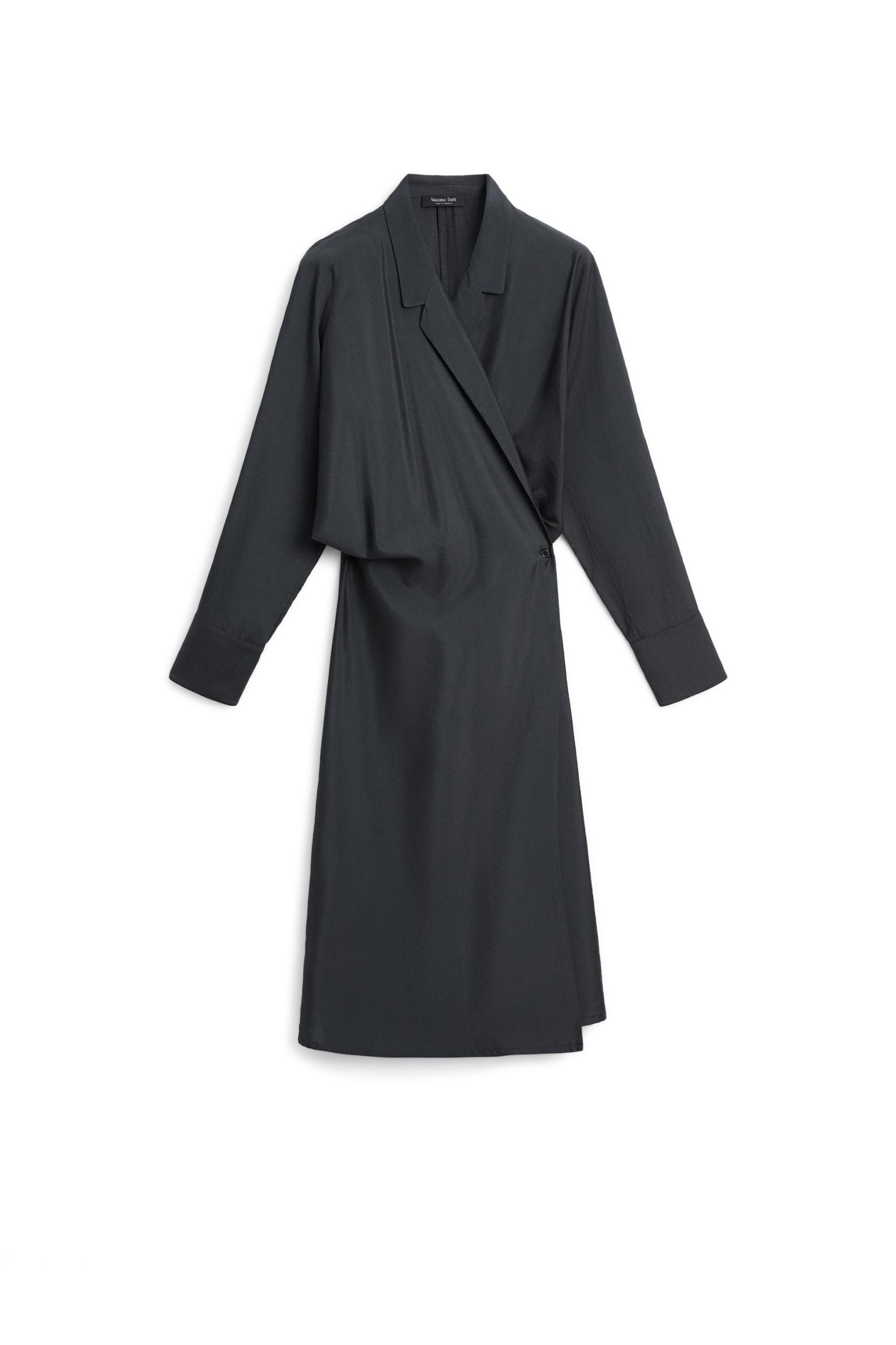 Midi dress with draped detail — LEAD
