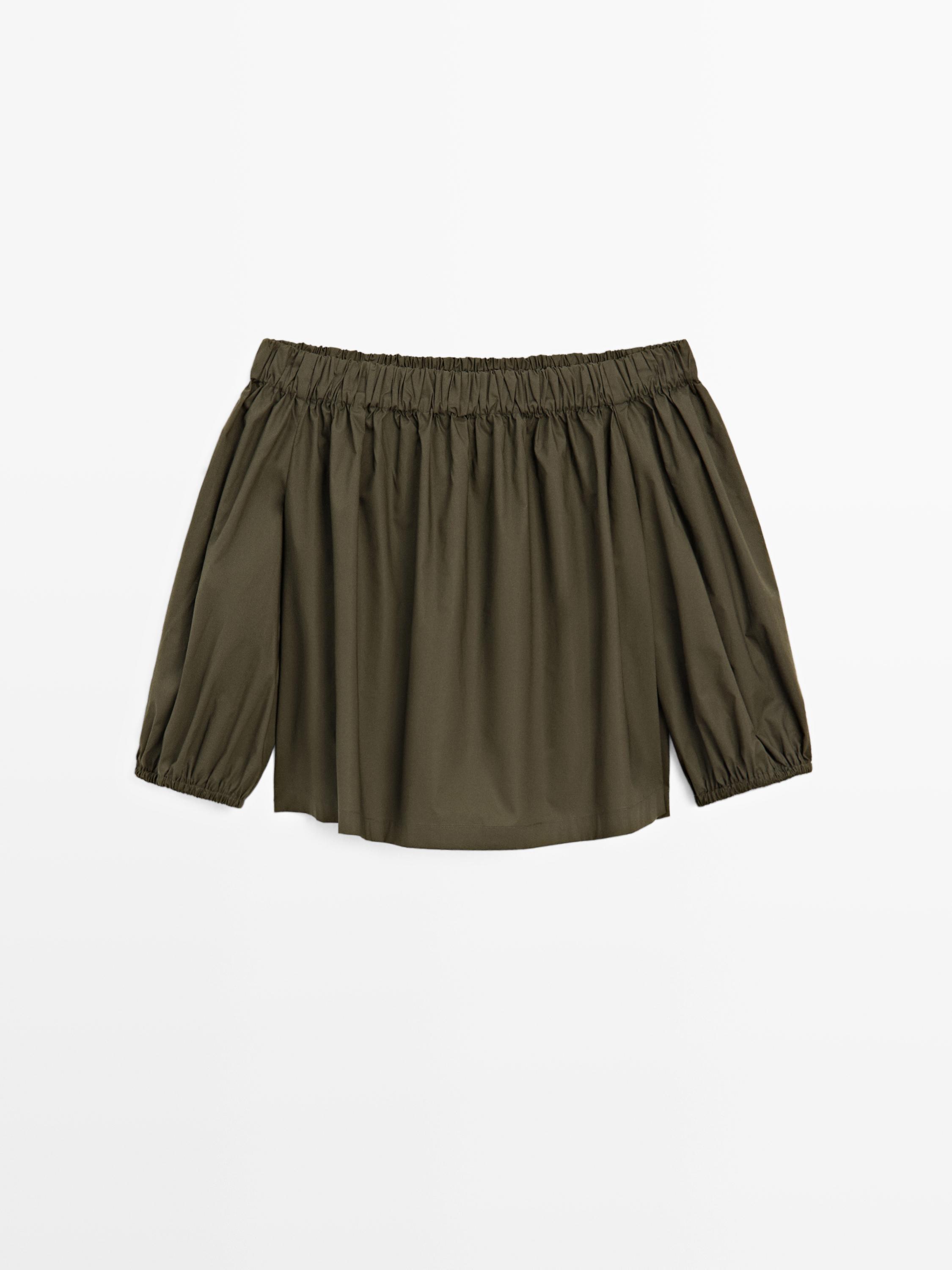 Top volumen escote barco