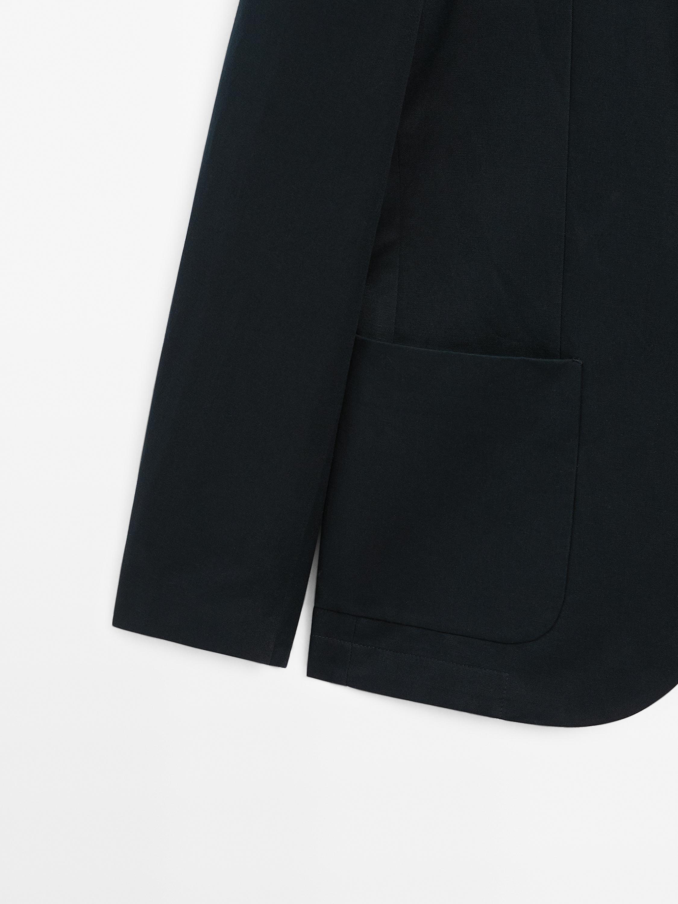Soft cotton blend blazer