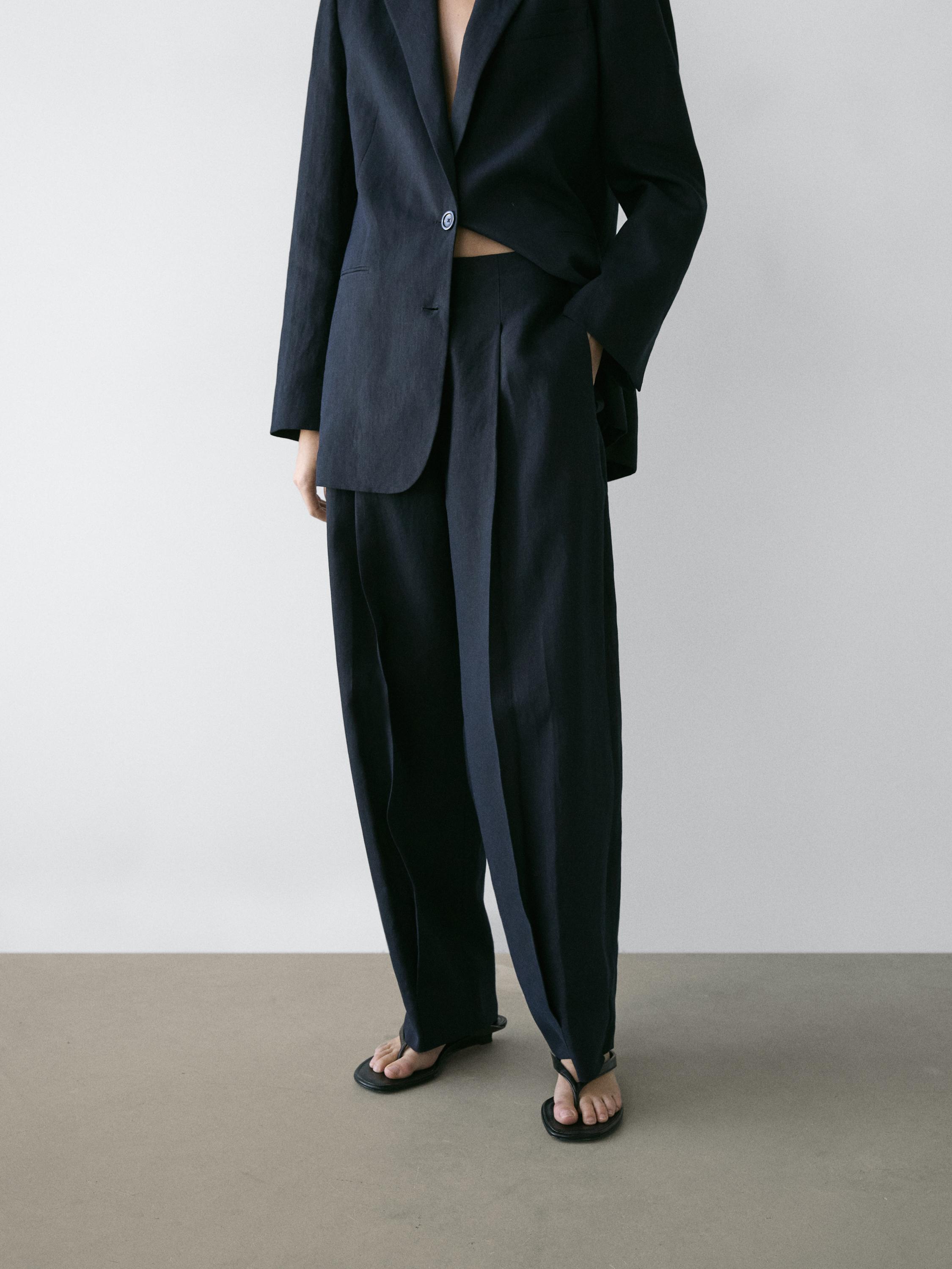 Hlače od odijela od lana