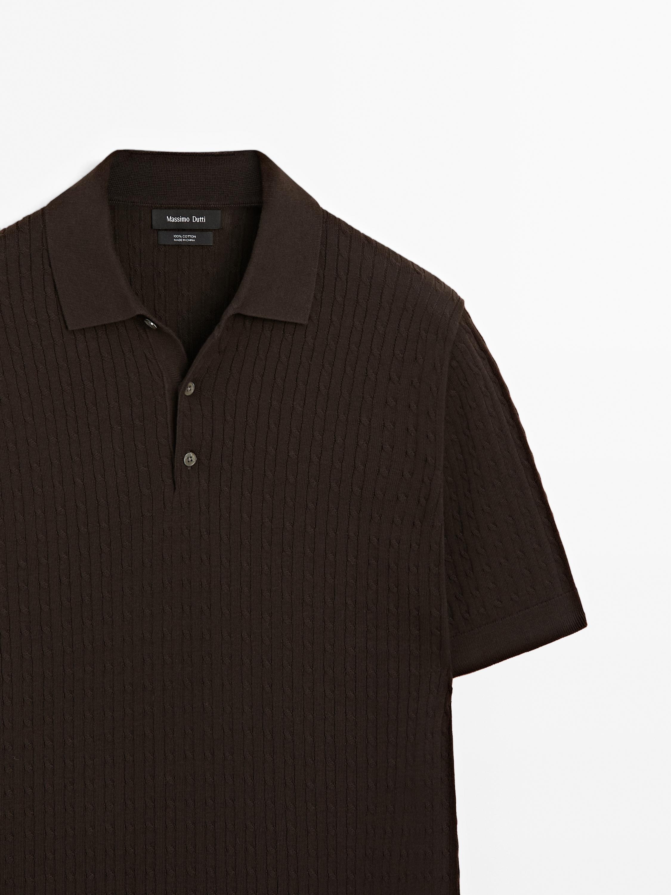 Jersey polo punto trenzado 100% algodón