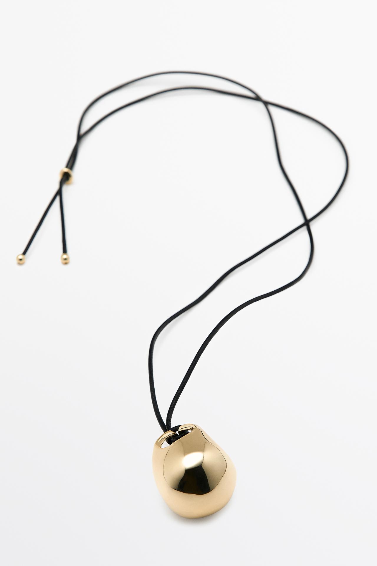 Oval bag pendant necklace — GOLDEN