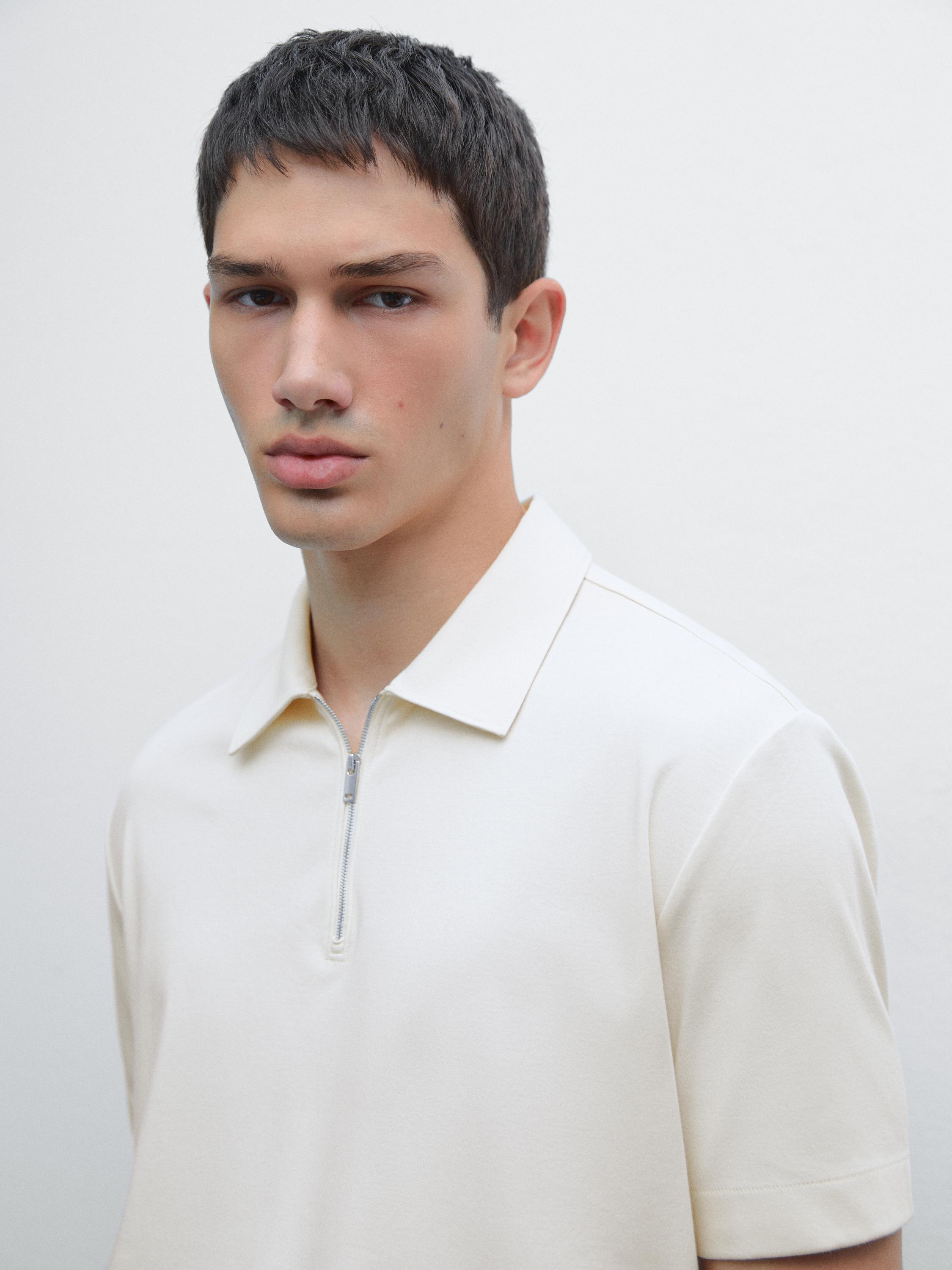 Short sleeve cotton polo shirt