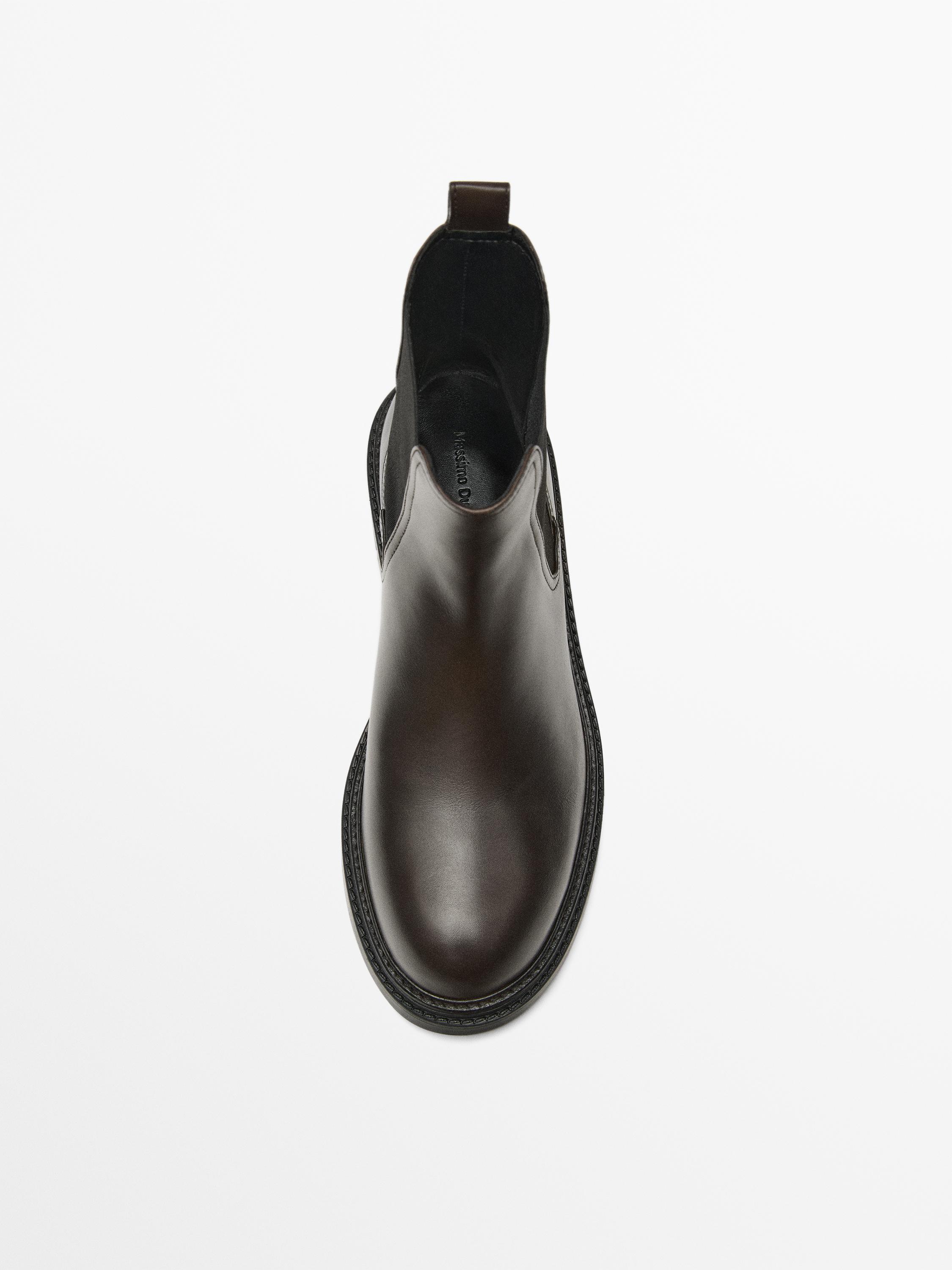 真皮切爾西短靴