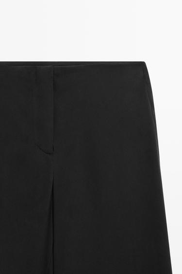 Silk blend tie-hem capri pants — BLACK 8